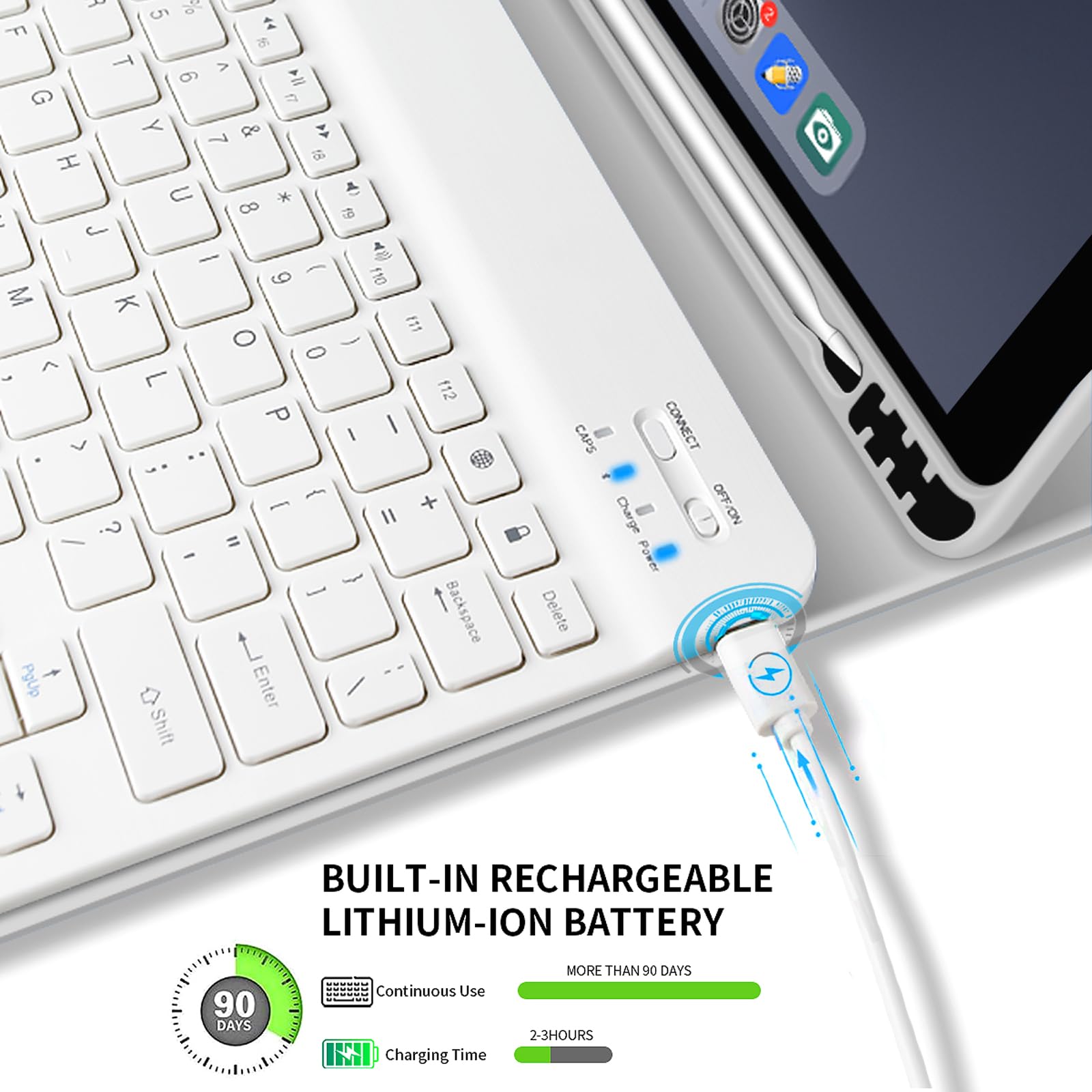 Kenke Ipad Keyboard Case For Ipad 9.7 Inch 2018 (6Th Gen) / Ipad 2017 (5Th Gen) / Ipad Air 2/1, Lightweight Smart Ipad Cover Wit