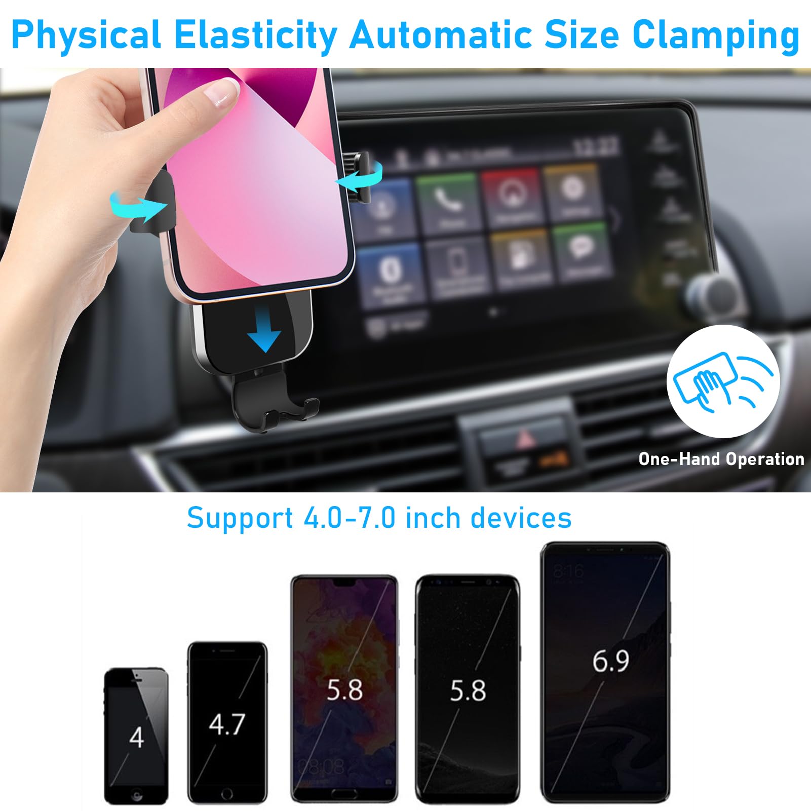 Apeser Compatible With Honda Accord Phone Mount 2018 2019 2020 2021 2022,10Th Gen Accord Phone Holder For 8 Inch Navigation Scre