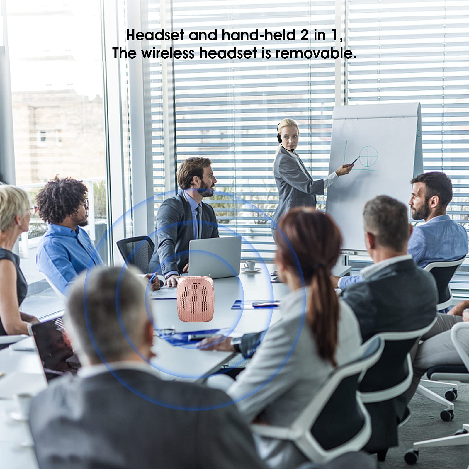 Zoweetek Wireless Voice Amplifier For Teachers With 2 Microphone, Original Voice Amplifier Wireless Microphone, Portable Speaker