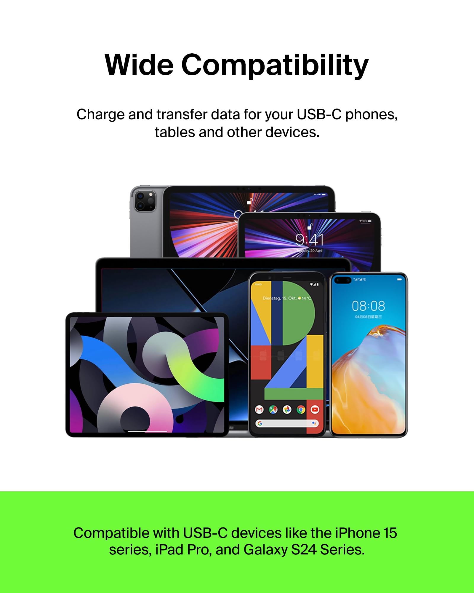 Belkin BoostCharge USB C Cable (6.6ft/2M), USB C to USB A Cable, USB Type C Cable for iPhone 16 Series, Samsung Galaxy S25, S24, Pixel 9, iPad Pro, Nintendo Switch, Carplay, & More   Black (2 Pack)