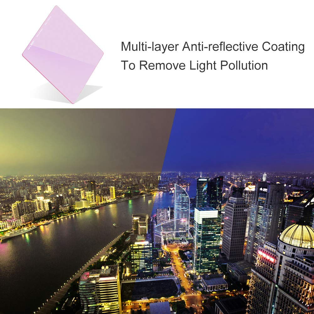 K&F Concept Natural Night Anti-Light Pollution Filter 100x100mm Glass 28 Multi-Layer Coated