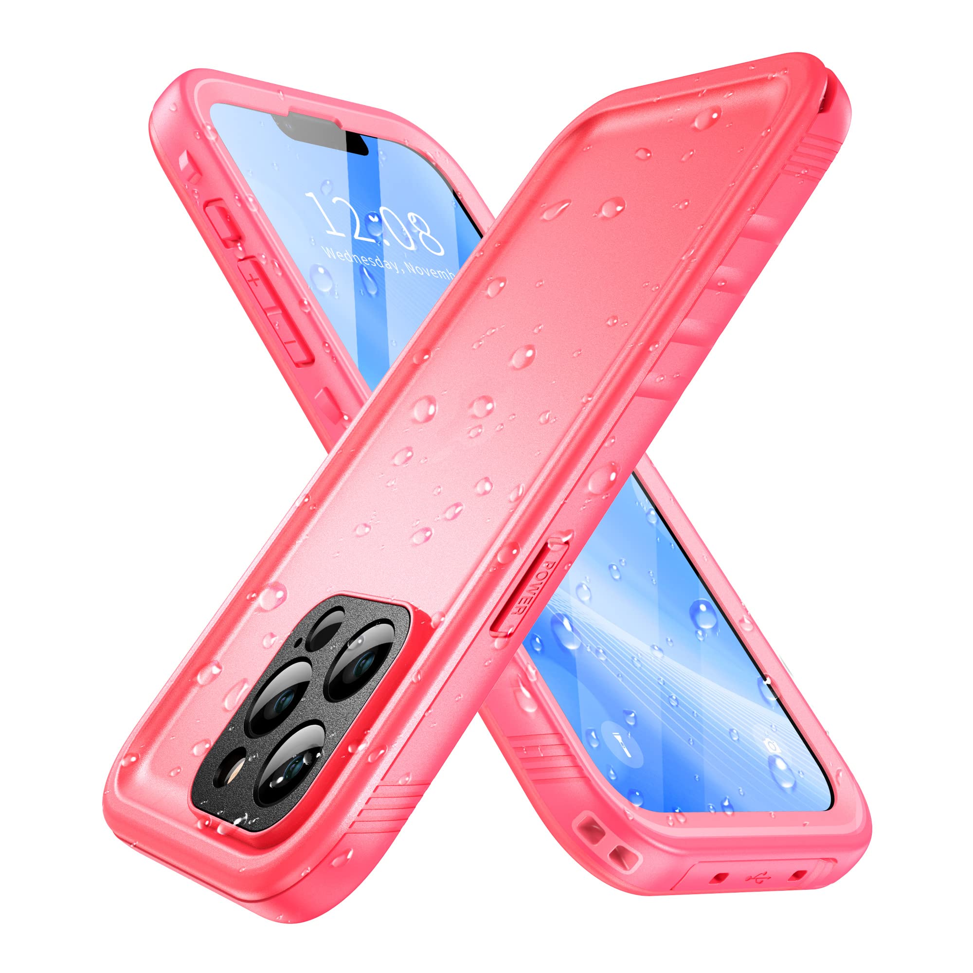 Sportlink Compatible With Iphone 13 Pro Max Waterproof Case   Built In Screen Protector Full Body Shockproof Dustproof Ip68 Wate