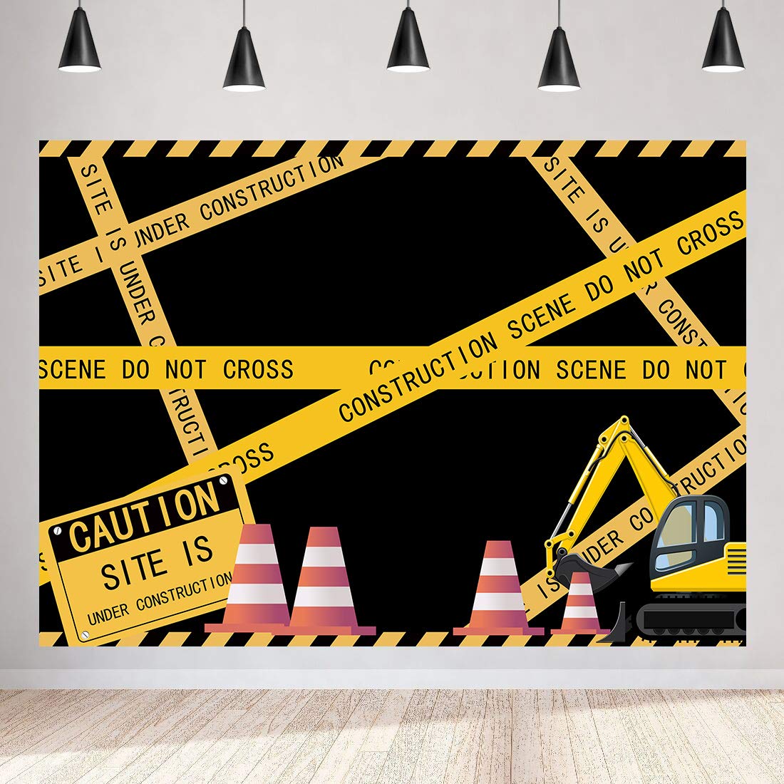 Construction Site Theme Backdrop For Construction Themed Birthday Party Meetsioy Dump Truck Digger Zone Boys Birthday Party Cons