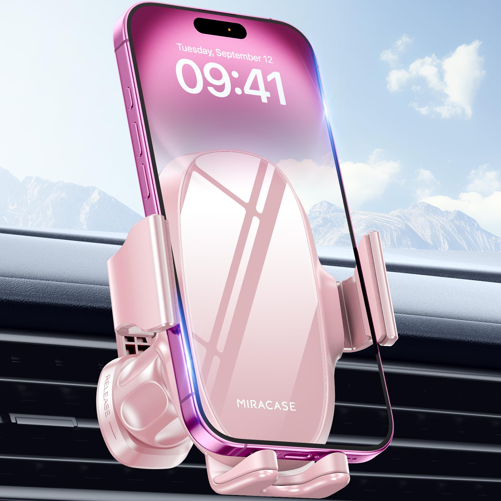 Miracase [Upgraded 2Nd Generation] Universal Phone Holder For Car, Air Vent Car Phone Holder Mount Compatible With Iphone 14 Ser