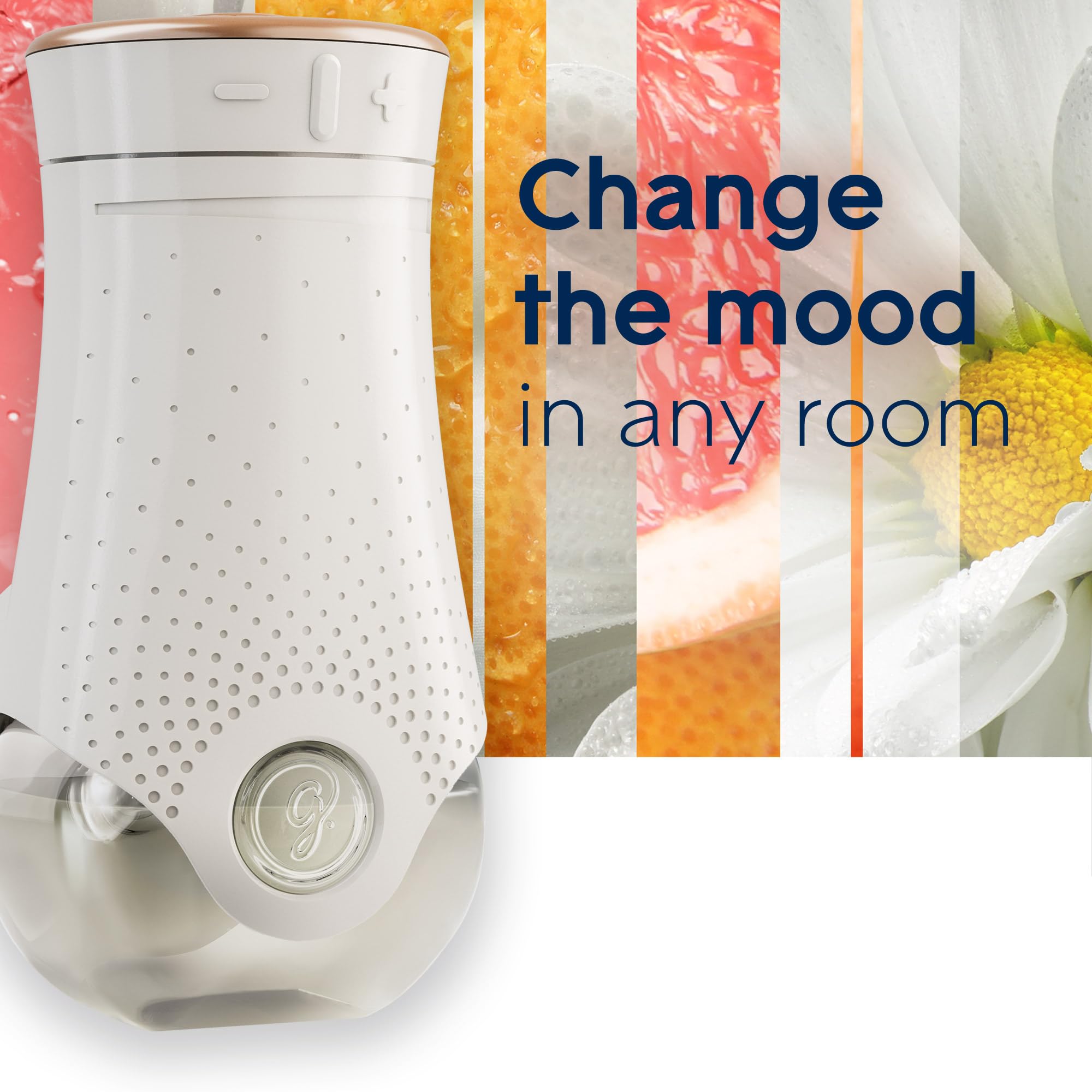 Glade Plugins Refills Air Freshener Starter Kit, Scented And Essential Oils For Home And Bathroom, Joyful Citrus & Daisies 4.02