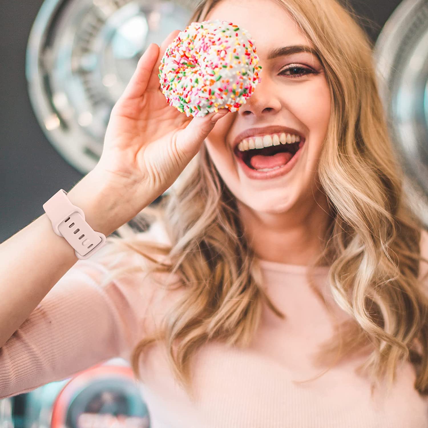 22Mm Watch Band, Lamshaw New Soft Silicone Sport Replacement Straps Compatible With Kaclut Smart Watch/Eigiis K57 Pro 1.96 Milit