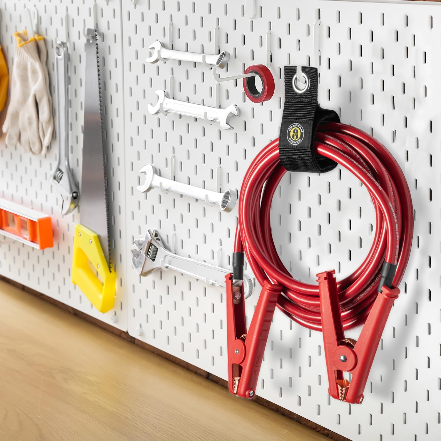 Spartan Power Heavy Duty Storage Straps, 2'' X 13'' Extension Cord Holder Organizer For Garage Organization And Cable Storage (6