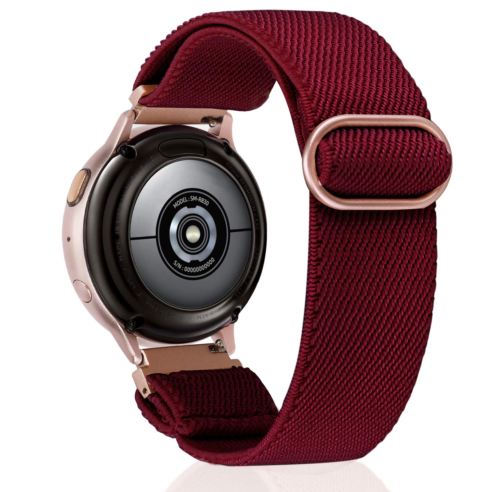 Toyouths 20Mm Stretchy Nylon Loop Elastic Bracelet Compatible With Samsung Galaxy Watch Band 4 40Mm 44Mm/Watch 4 Classic 42Mm 46