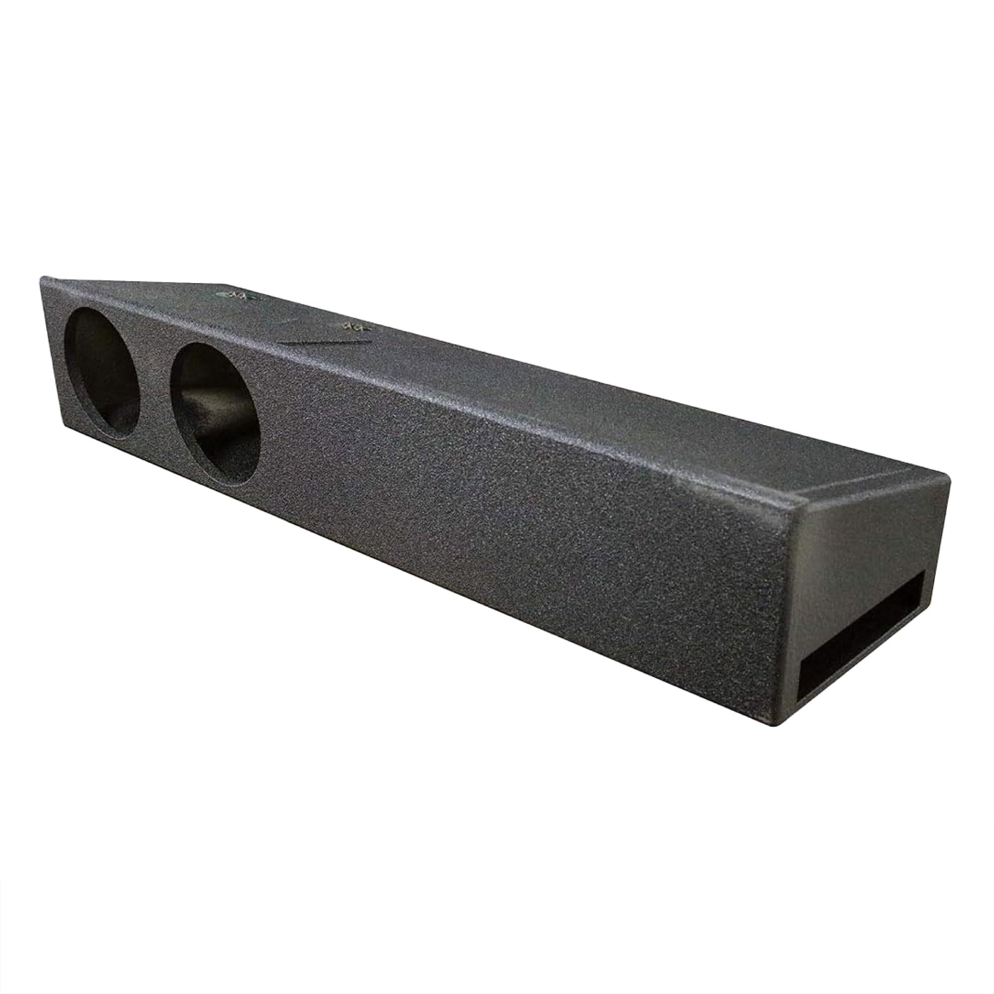Q Power Easy To Install Durable 8 Inches By 11.25 Inches Dual Port Empty Subwoofer Enclosure Box With Underseat Down Fire And Loud Bass