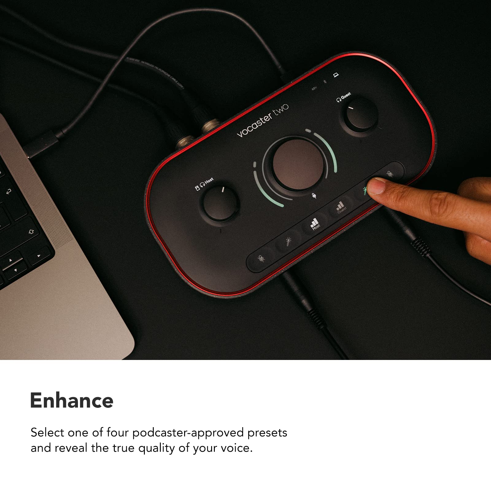 Focusrite Vocaster Two Studio   Podcasting Interface For Recording Host & Guest, With Professional Quality Vocaster Dm14V Dynami