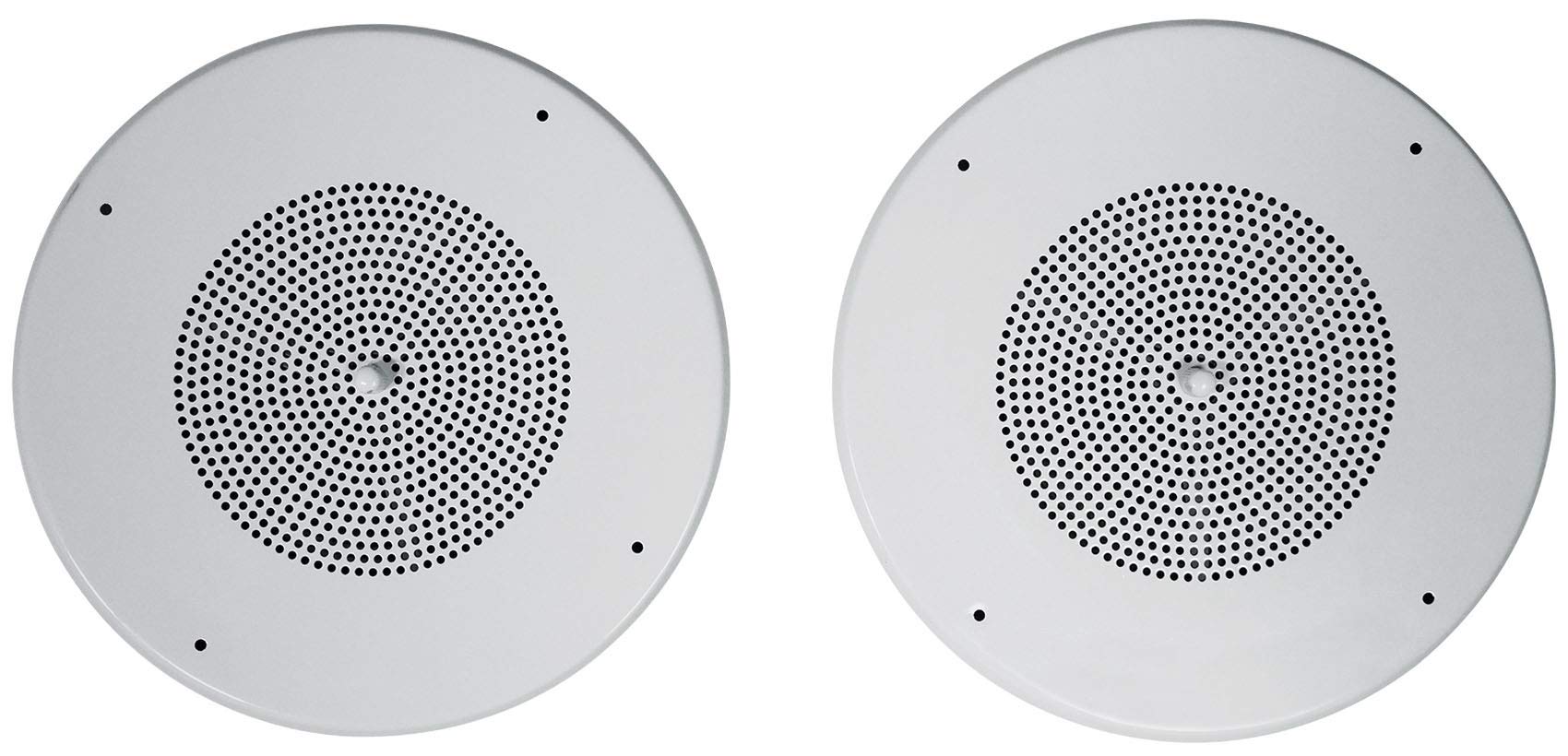 Rockville Mc80 Pair Metal 8 70V/25V In-Ceiling Commercial Pa Speakers, 20W Rms, Volume Control, Enhanced Bass, Wide Dispersion,