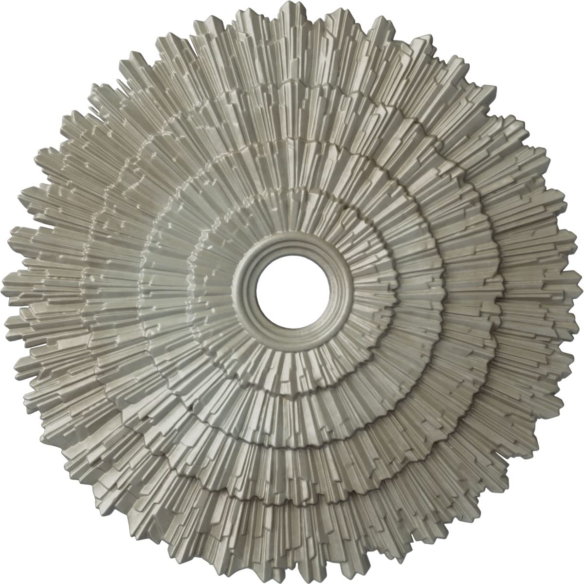 24 3/4OD x 3 1/4ID x 1 7/8P Eryn Ceiling Medallion (Fits Canopies up to 4), Hand-Painted Flash Gold