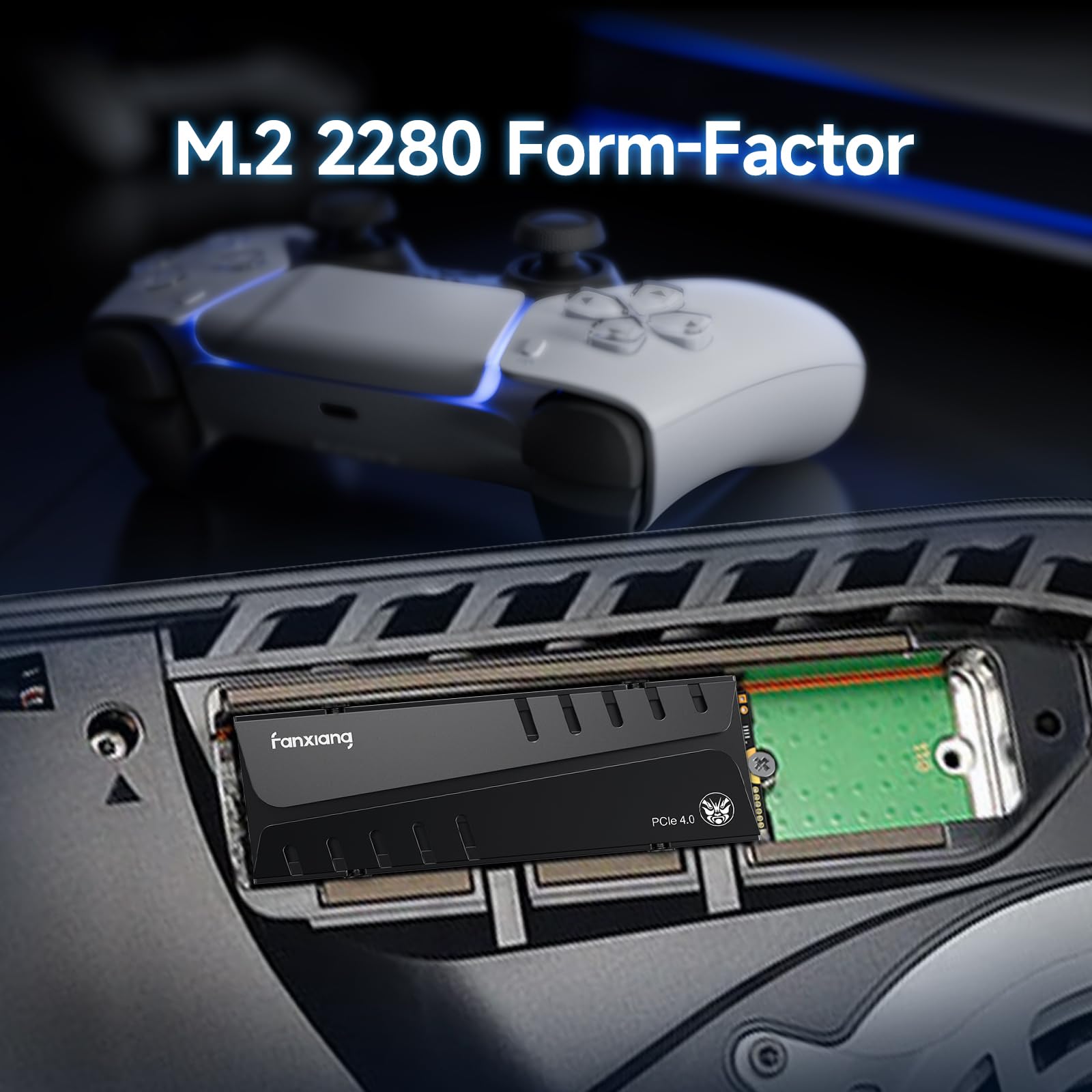 Fanxiang S770 4Tb Nvme M.2 Ssd For Ps5   With Heatsink And Dram, Up To 7300Mb/S, Pcie 4.0, Suitable For Playstation 5 Memory Exp