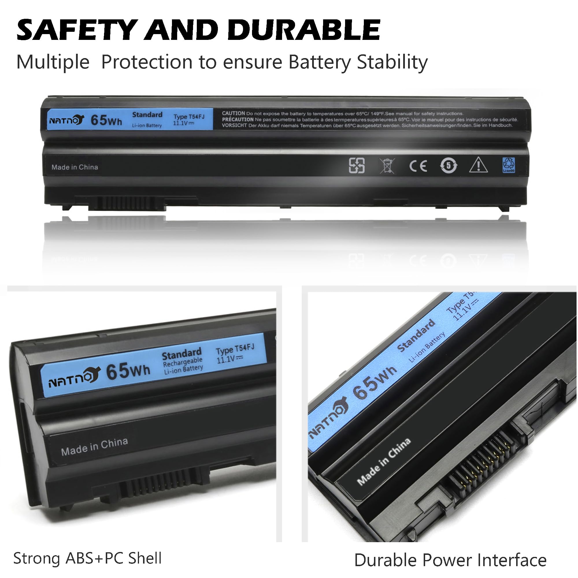 Natno T54Fj 8858X Laptop Battery For Dell Latitude E6420 E6430 E6440 E6520 E6530 E6540 E5520 E5530 E5420 E5430, Inspiron 17R 772