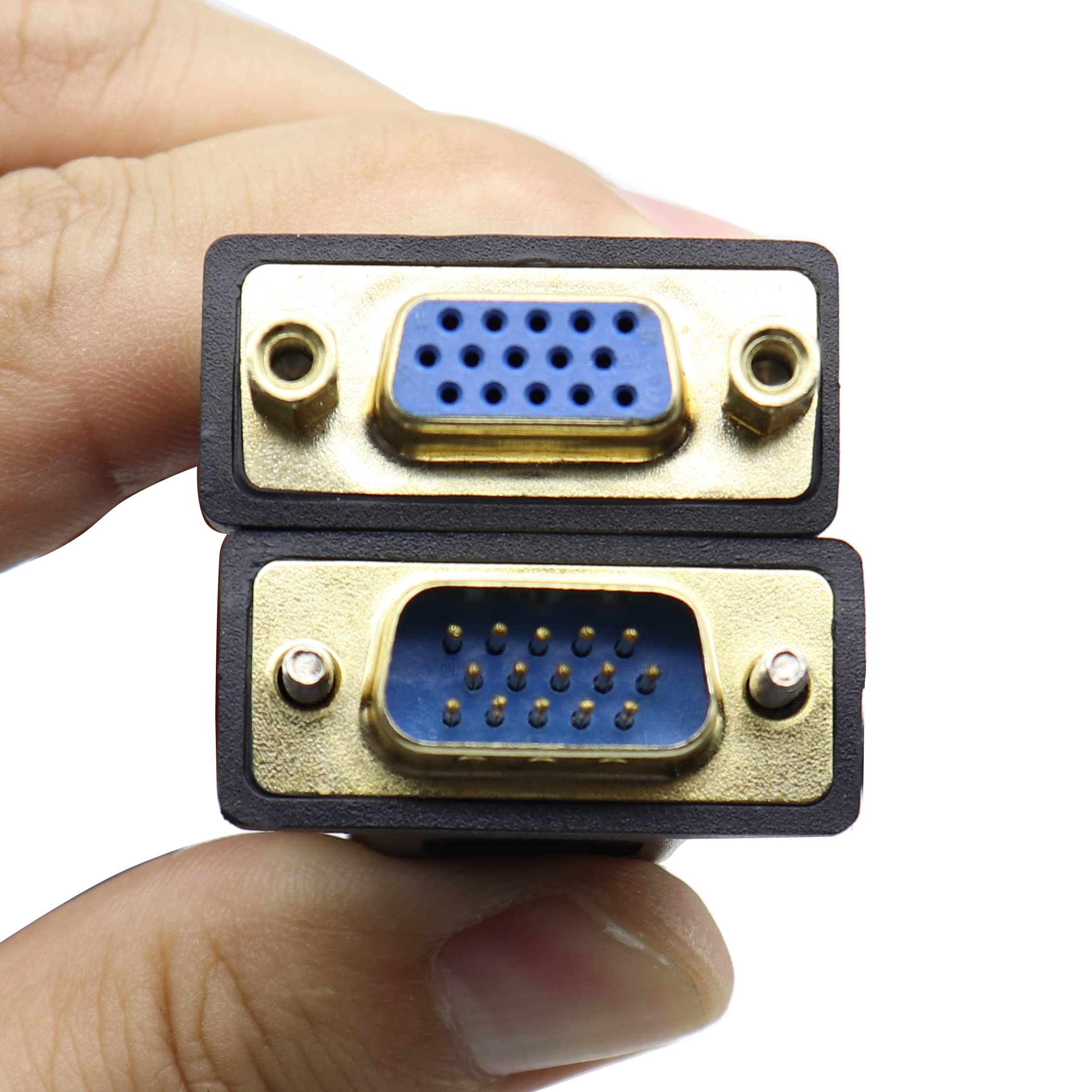 Zuyook Vga To Rj45 Adapter Cable Rj45 To Vga Cable, Vga 15 Pin Port Female&Male To Rj45 Female Cat5/6 Ethernet Lan Console For M