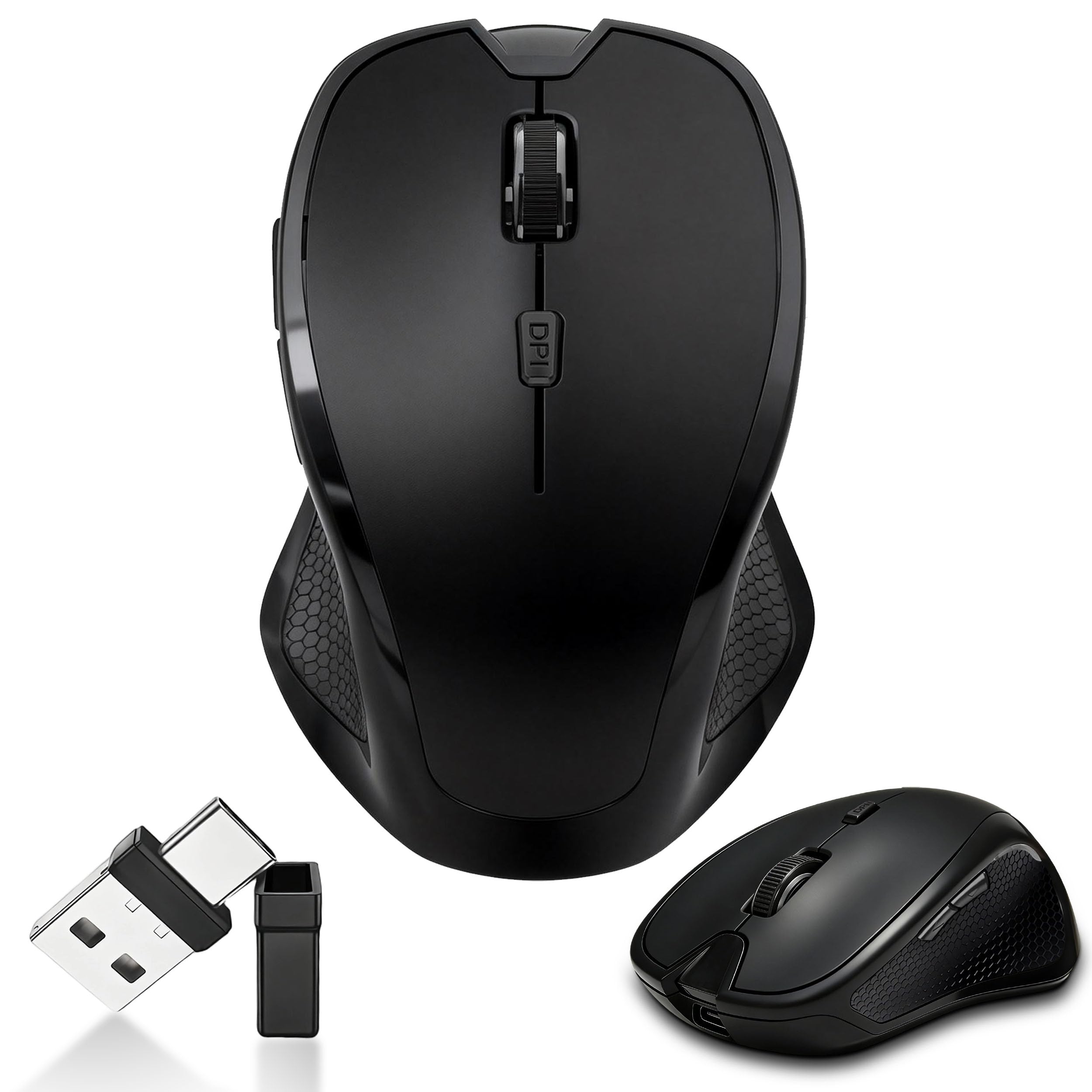 Kenvala Wireless Bluetooth Mouse for MacBook & iPad, Rechargeable, Black