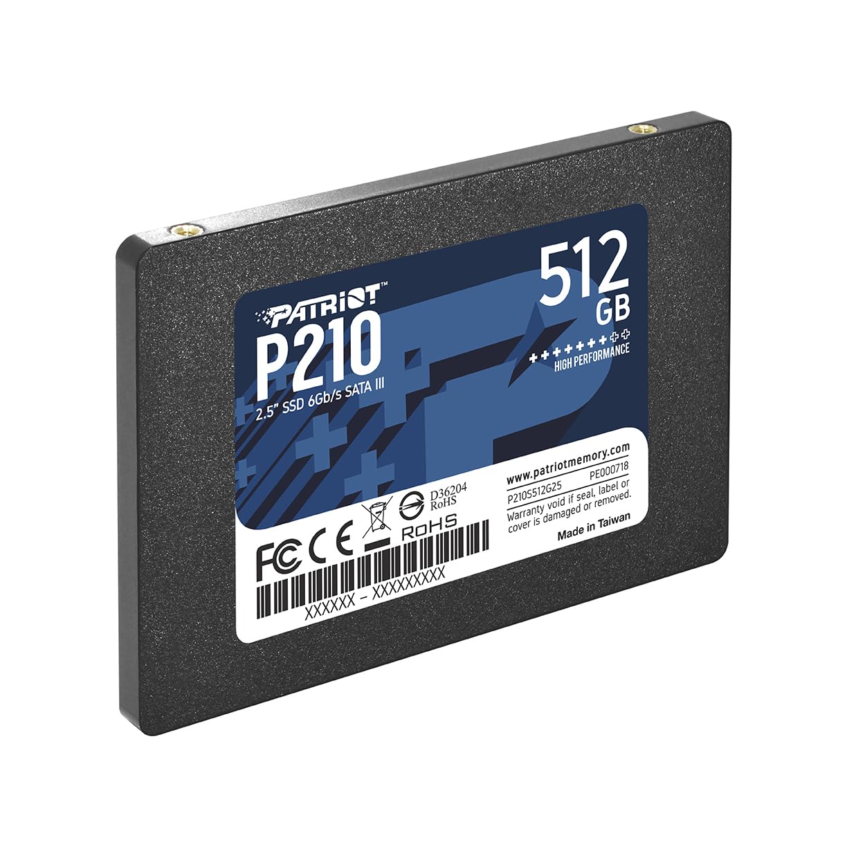 Patriot P210 512Gb Internal Ssd - Sata 3 2.5 - Solid State Drive - P210S512G25
