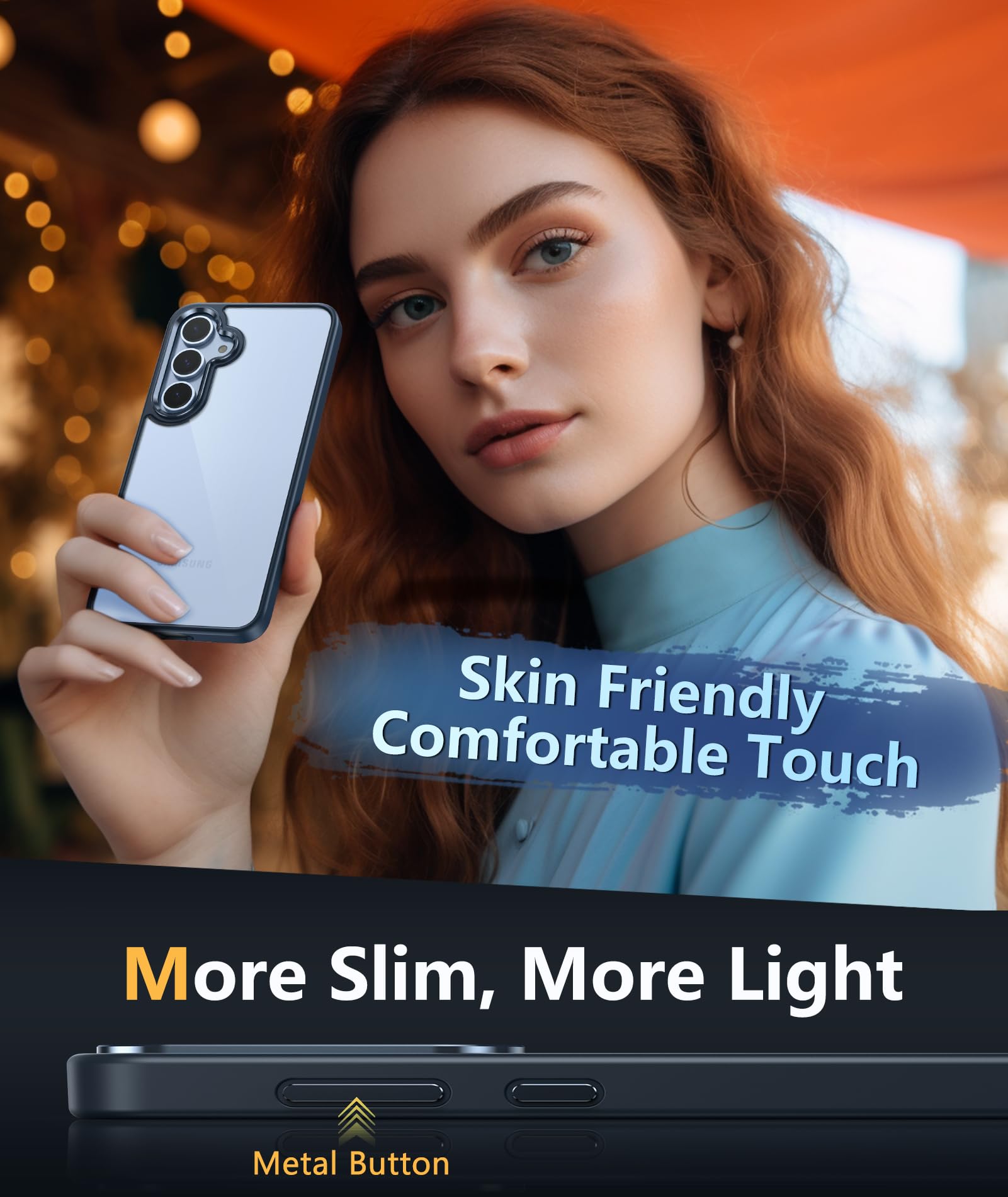 Fntcase For Samsung Galaxy S24 Plus Case: Clear Military Grade Shockproof Anti Yellowing Slim Phone Cover, Protective Rugged Cas