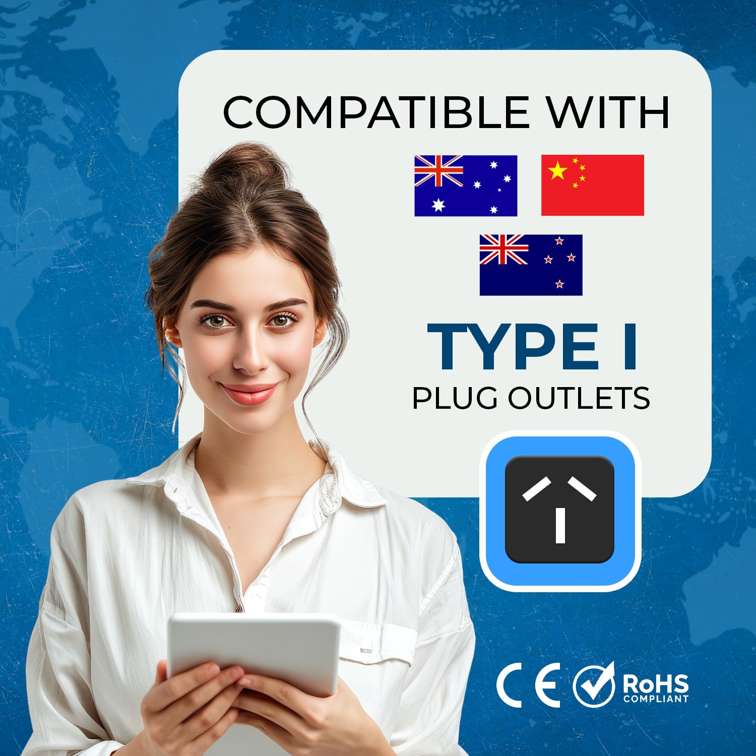 Orei Australia, New Zealand, China Power Plug Adapter, Au Travel Adapter 2 In 1 Usa Grounded Outlet Universal Socket   Type I
