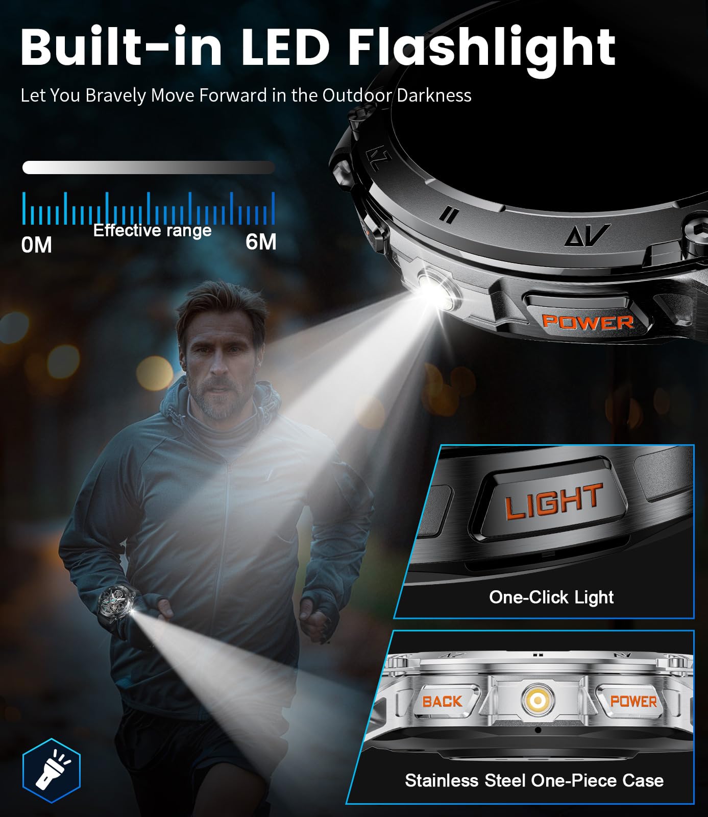 Military Smart Watches For Men ,530Mah Large Battery,1.43''Amoled Heart Rate/Spo2/Sleep Monitor 5Atm Waterproof Smartwatch For A