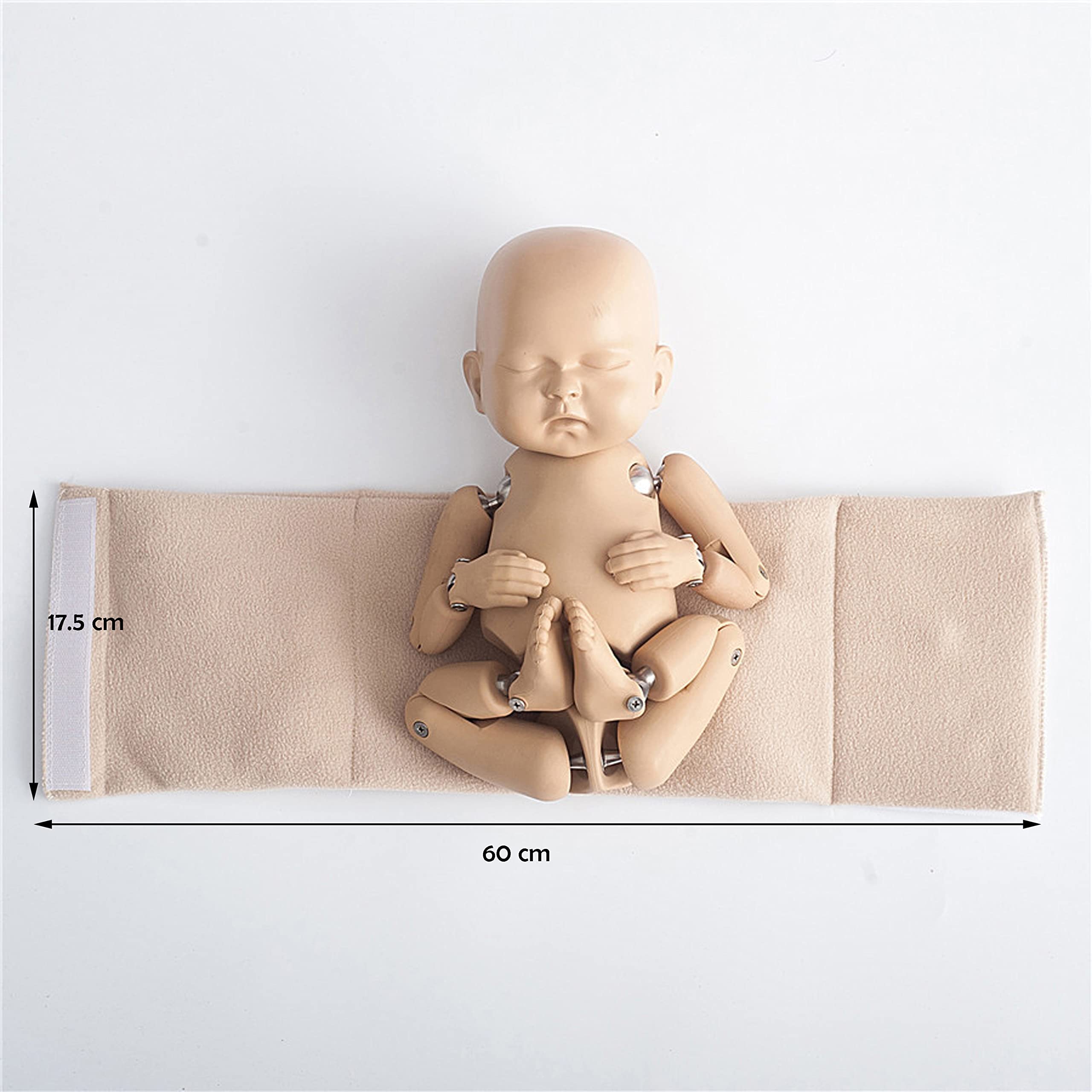Baby Photography Props Wrap Mat Newborn Boy Girl Photo Shoot Stuffer Posing Accessories Pad Poster (Beige)