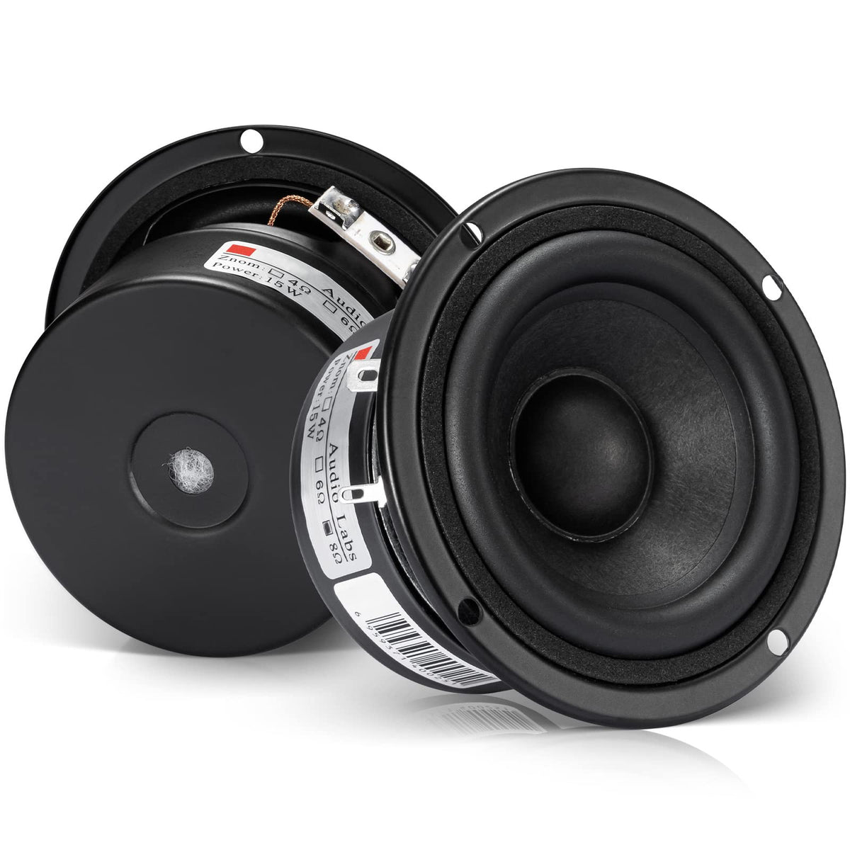 Pack Of 2 Full Range Bookshelf Speaker, 3 Inch 8 Ohm Anti Magnetic Hifi Tweeter Wooden Enclosure Home Audio Woofer Multimedia Speakers (8O)