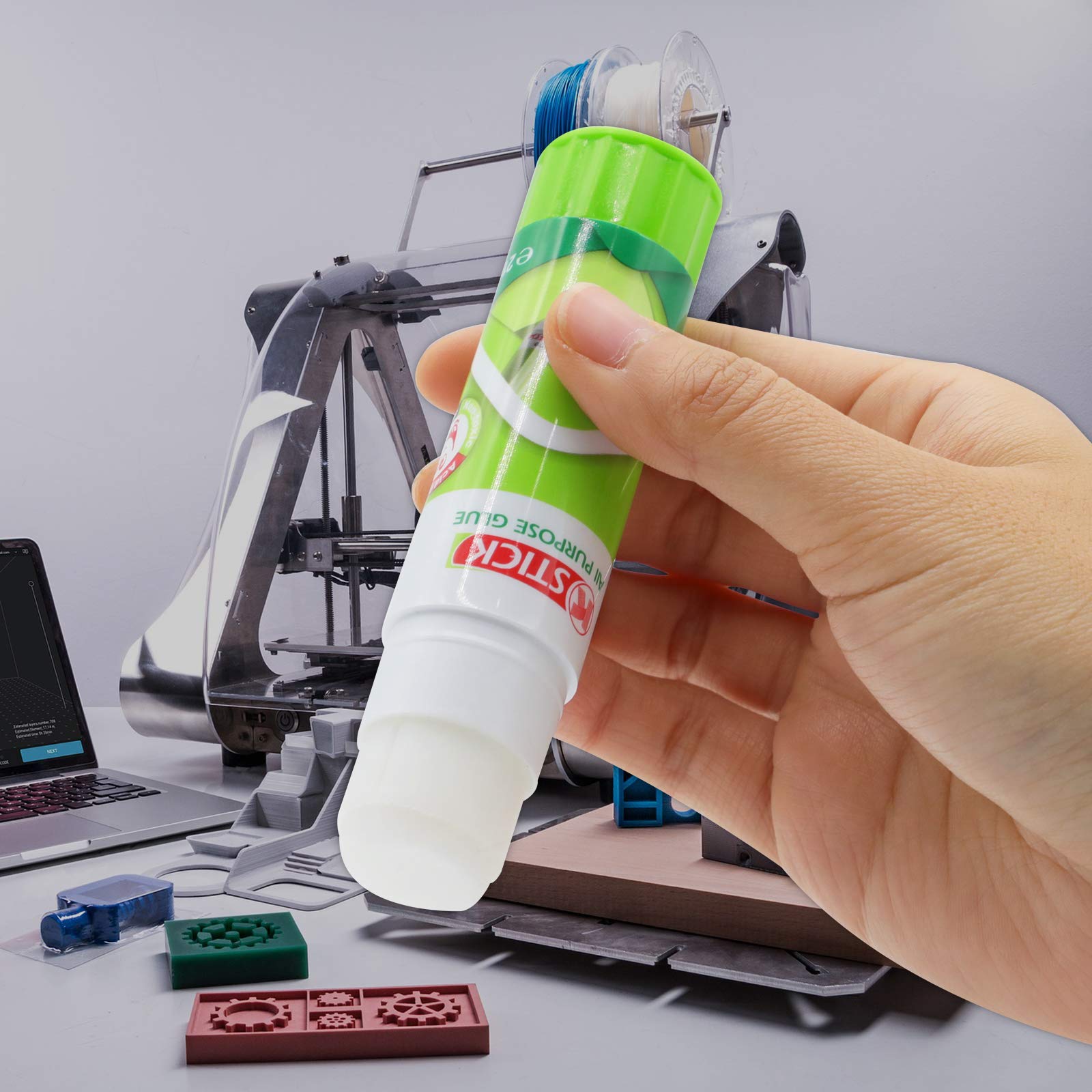 3D Printer Glue Sticks, Fengwangli 4 Pieces Solid Adhesive For Hot Bed Print Filament Pla Glass Abs Petg Cpe