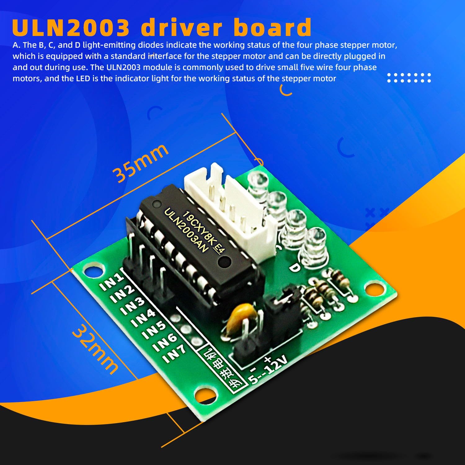 Cenrykay 5 Sets 28Byj 48 Uln2003 5V Small Stepper Motor