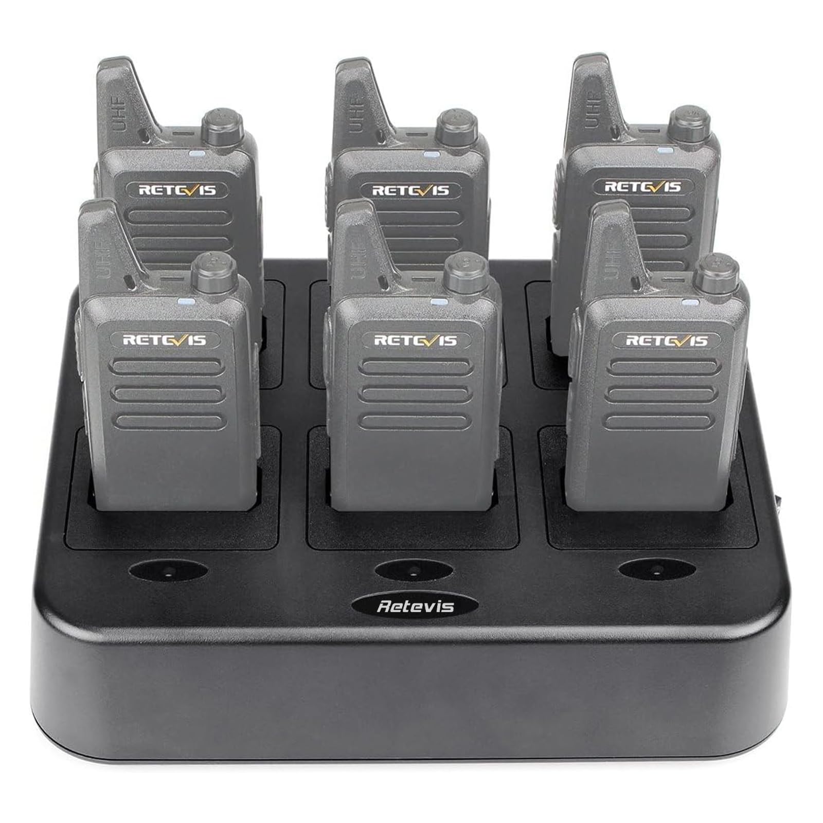 Retevis Rt22 Walkie Talkie Charger, Six Way Charger, Multi Unit Charging Station, Compatible With Retevis Rt22 Rt22S Rb19 Rb19P Rb39 Rb39P Walkie Talkie (1 Pack)