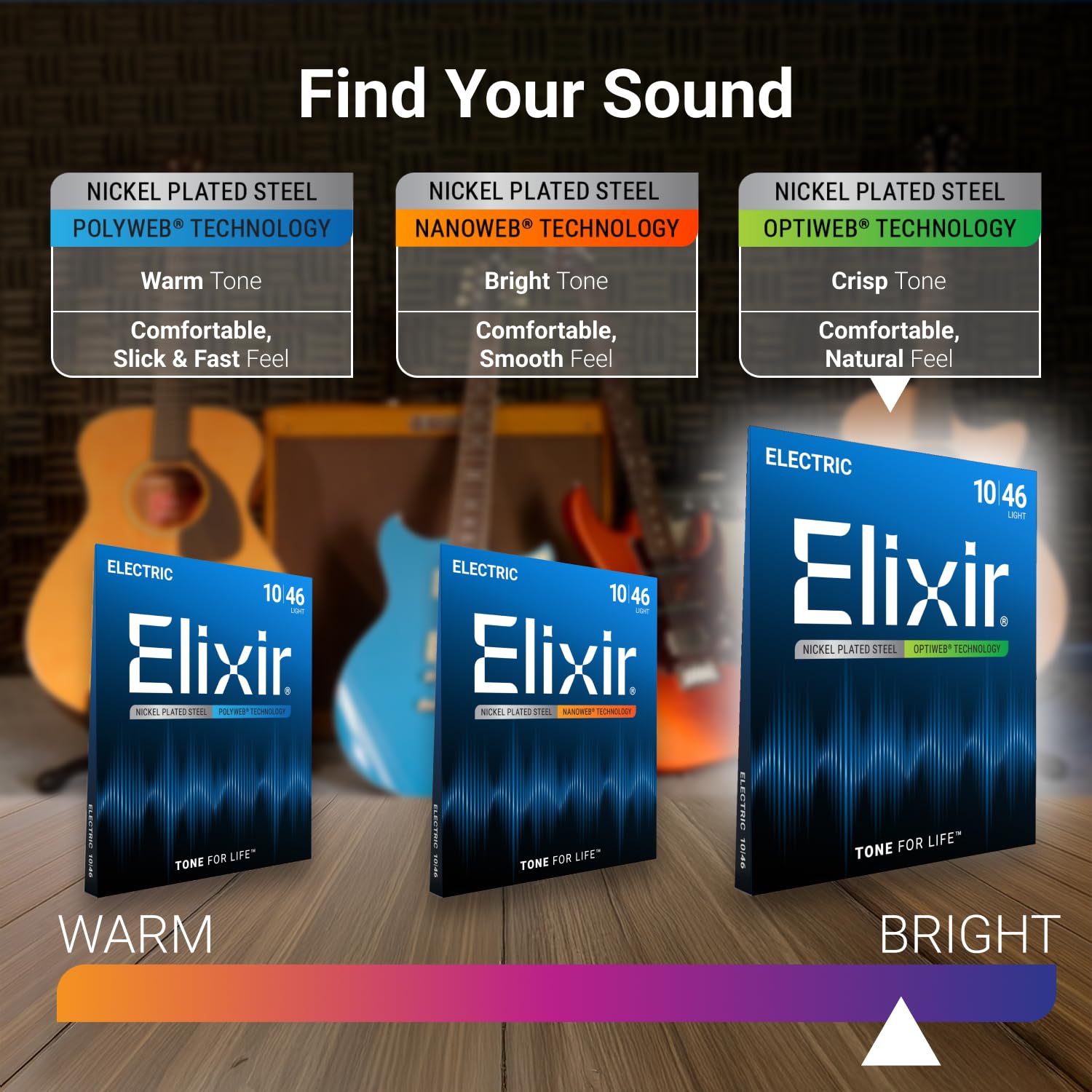 Elixir Strings 19027 Coated Nickel Electric Guitar Strings, Custom Light (.009 .046)