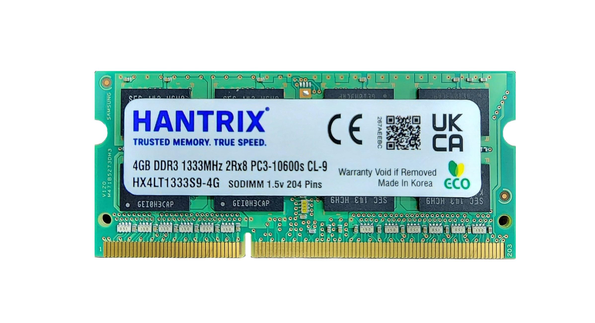 Hantrix Laptop Ram 4Gb Ddr3 1333Mhz | Pc310600S | 1.5V 204Pin 2Rx8 | Sodimm | Stable & Tested Performance | 3Year Warranty