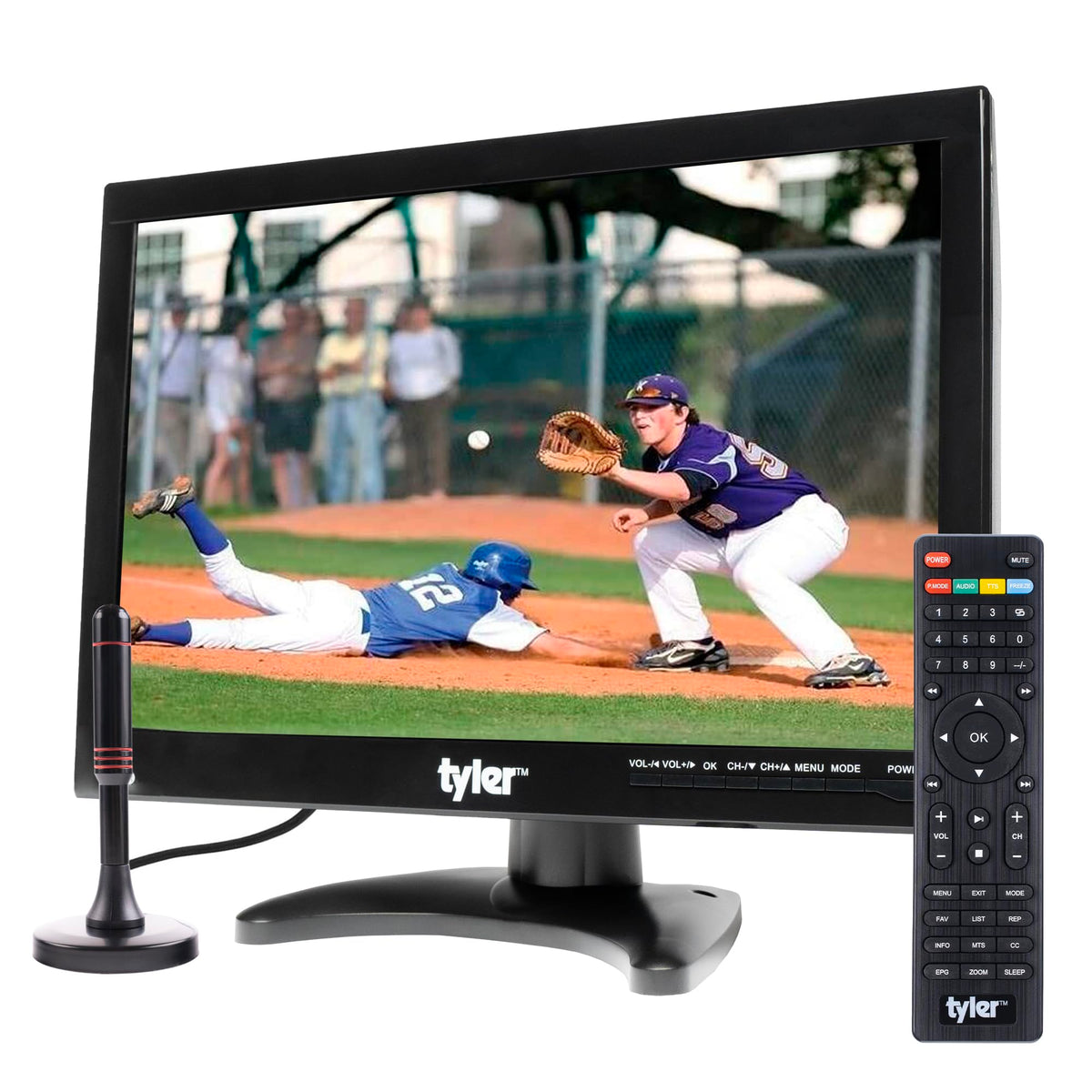 Tyler 14 Portable Tv Lcd Monitor 1080P Rechargeable Lithium Battery Operated, 2 Antenna, Hdmi, Usb, Rca, Fm Radio, Digital Tuner