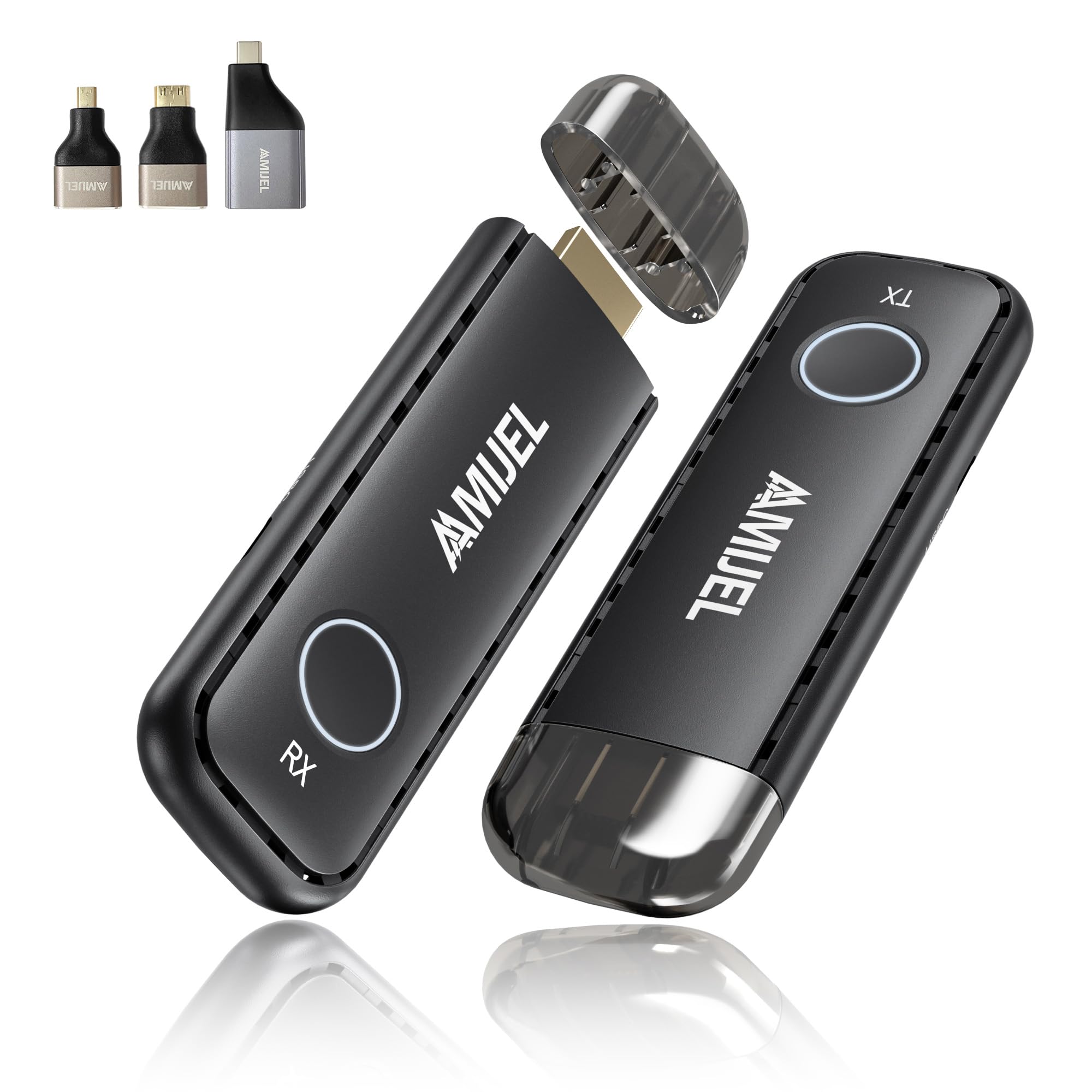 ???????? ?????????????? Wireless HDMI Transmitter and Receiver, Plug & Play with 3 HDMI Adapters, 98FT/5GHz HDMI Wireless Extend