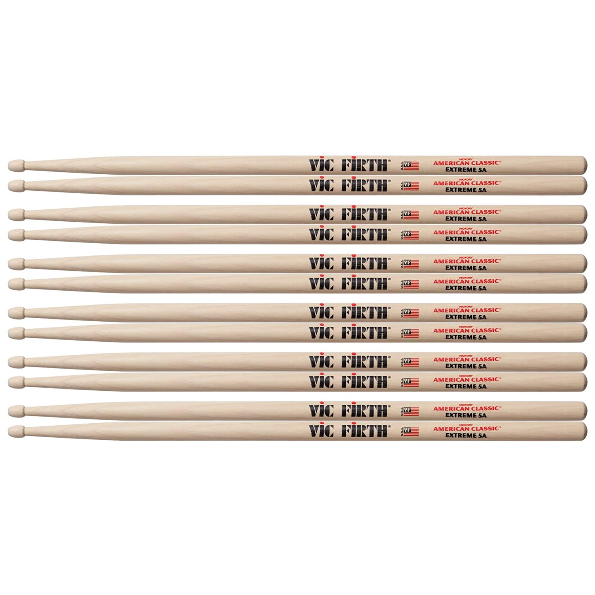 Vic Firth Extreme X5A Wood Tip Drum Stick (6 Pair)