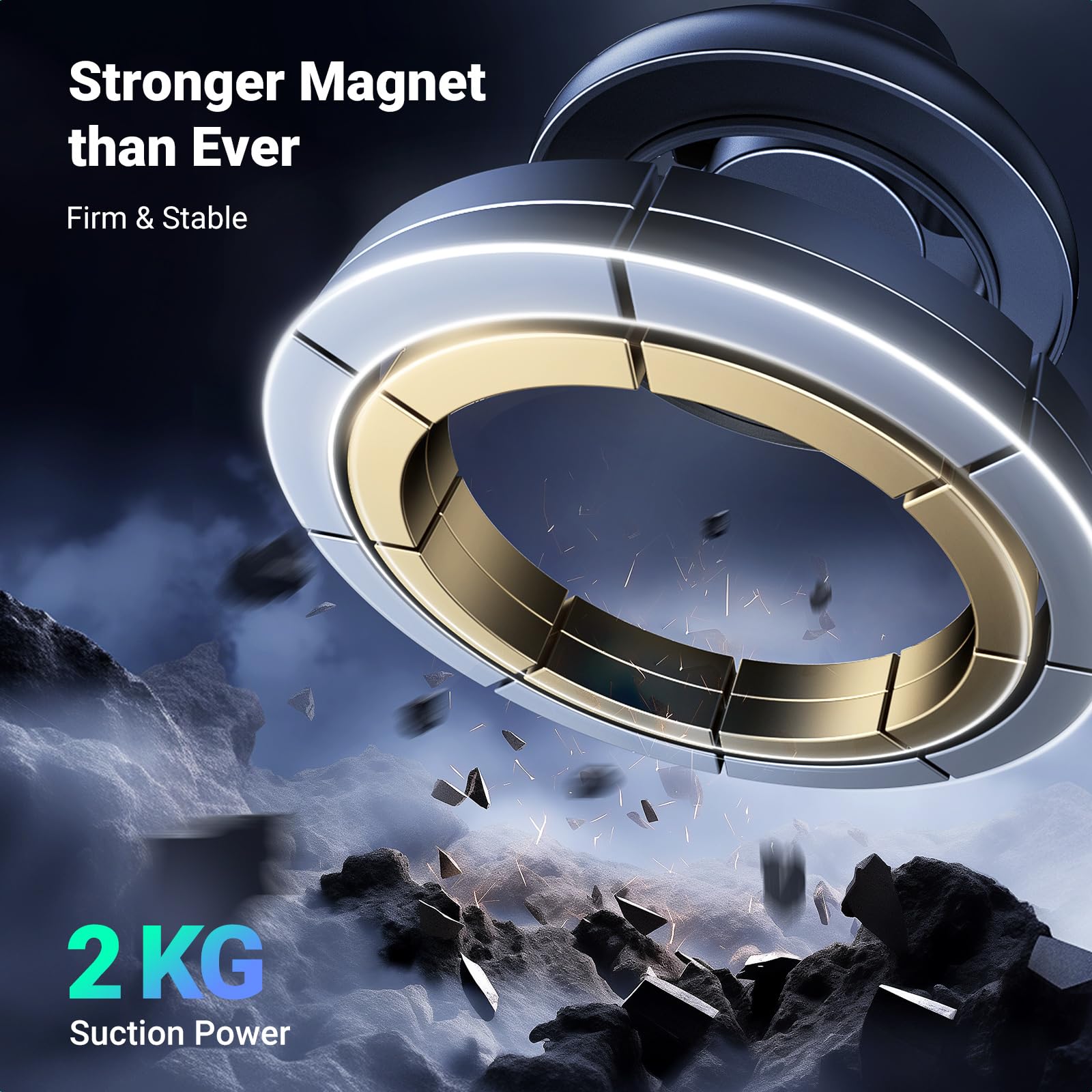 Ugreen Magnetic Phone Mount For Car Compatible For Magsafe, Not Blocking Air Vent, Strengthen Magnetic Power Car Phone Holder Co