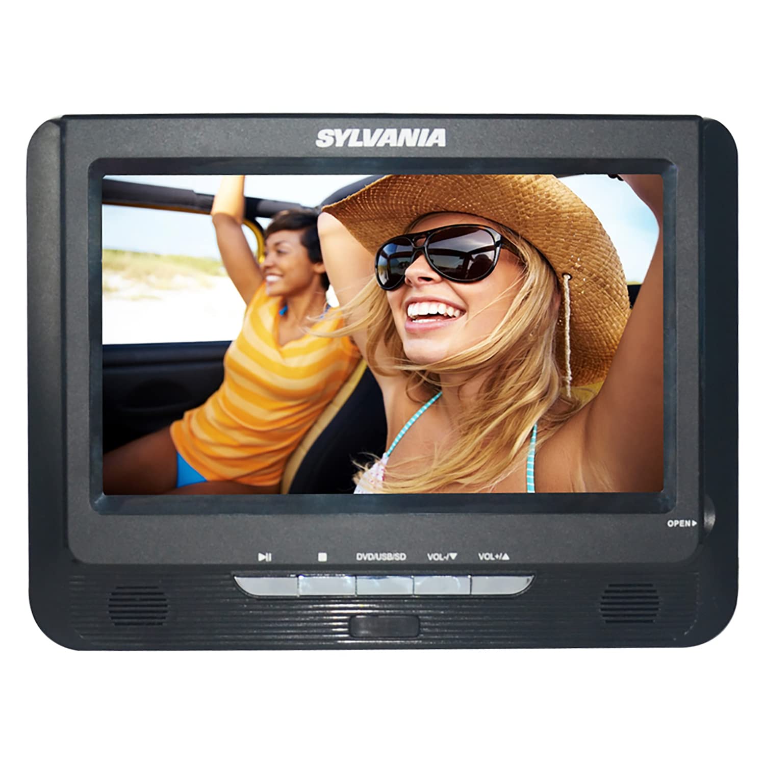 Sylvania Sdvd9960 C 9 In. Portable Dual Screen Standard Dvd And Media Player With 2 Pairs Of Earphones And Remote