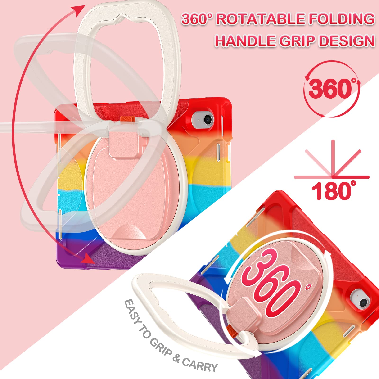 Batyue Ipad 10Th Generation Case, Shockproof Protection Cover For 2022 10.9 Inch Ipad (10Th Generation) With Screen Protector/Pe