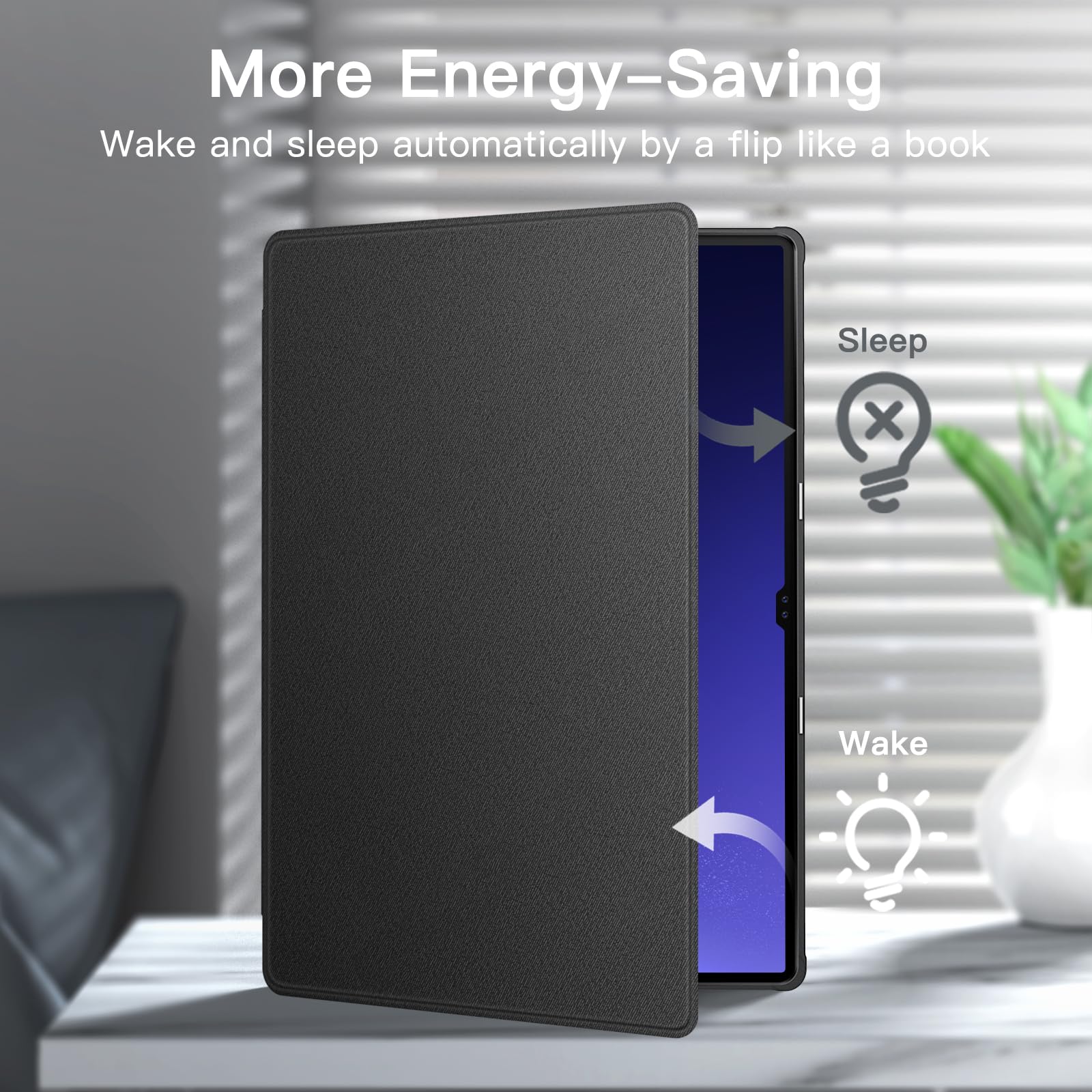 Jetech Case For Samsung Galaxy Tab S10 Ultra/Tab S9 Ultra 14.6-Inch With S Pen Holder, Slim Folio Stand Protective Tablet Cover,