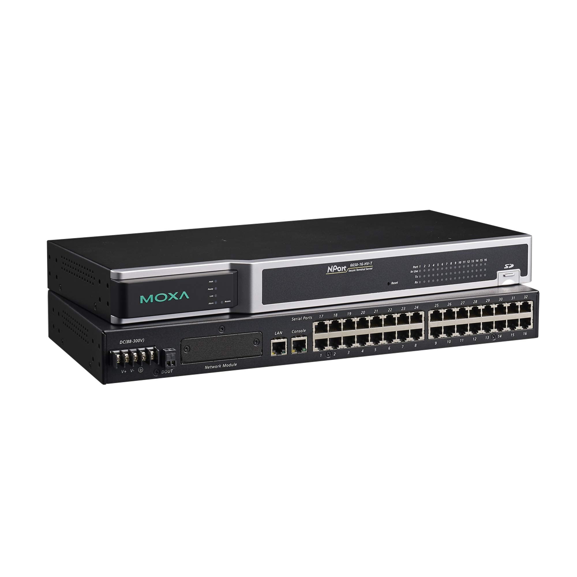 Moxa Nport 6650 16   16 Ports Rackmount Rs 232/422/485 Secure Device Server, 100V~240Vac Input