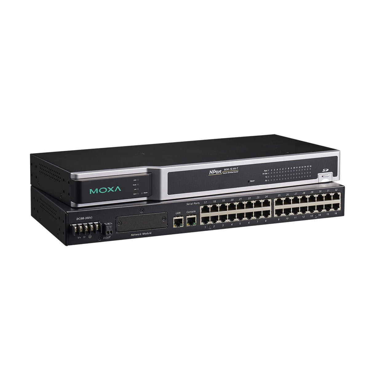 Moxa Nport 6650-16 - 16 Ports Rackmount Rs-232/422/485 Secure Device Server, 100V~240Vac Input