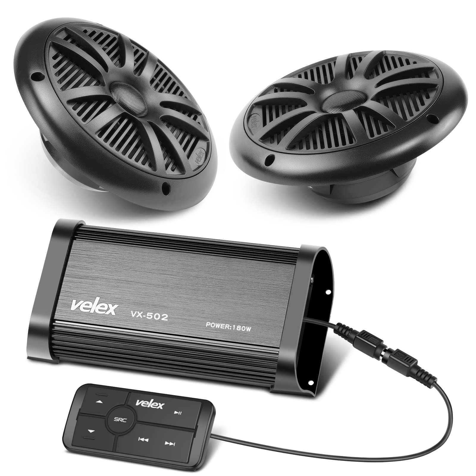 Velex Marine Bluetooth Amplifier Speaker Package