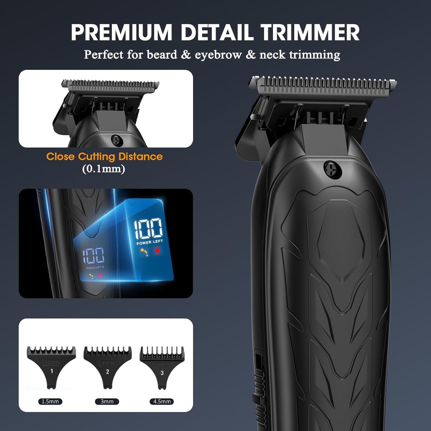 Suttik Professional Hair Clippers For Men, Barber Clippers And Trimmers Set, Foil Shavers For Men, 3 In 1 Cordless Hair Clippers