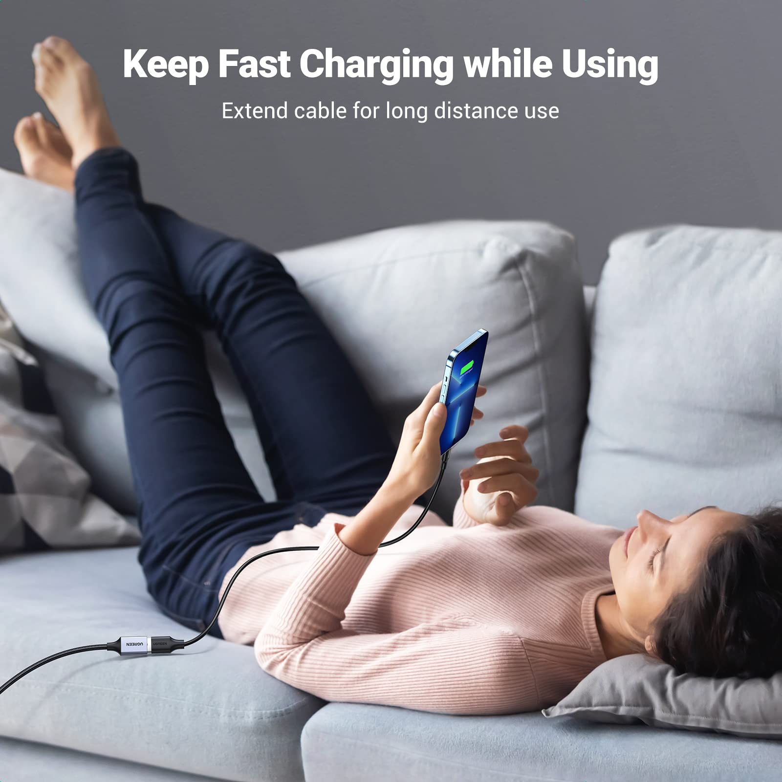 Ugreen 2 Pack Usb Extension Cable, (6 Ft+ 6 Ft) Usb Extender Usb 3.0 Extension Cable Nylon Braided Compatible With Webcam, Camer