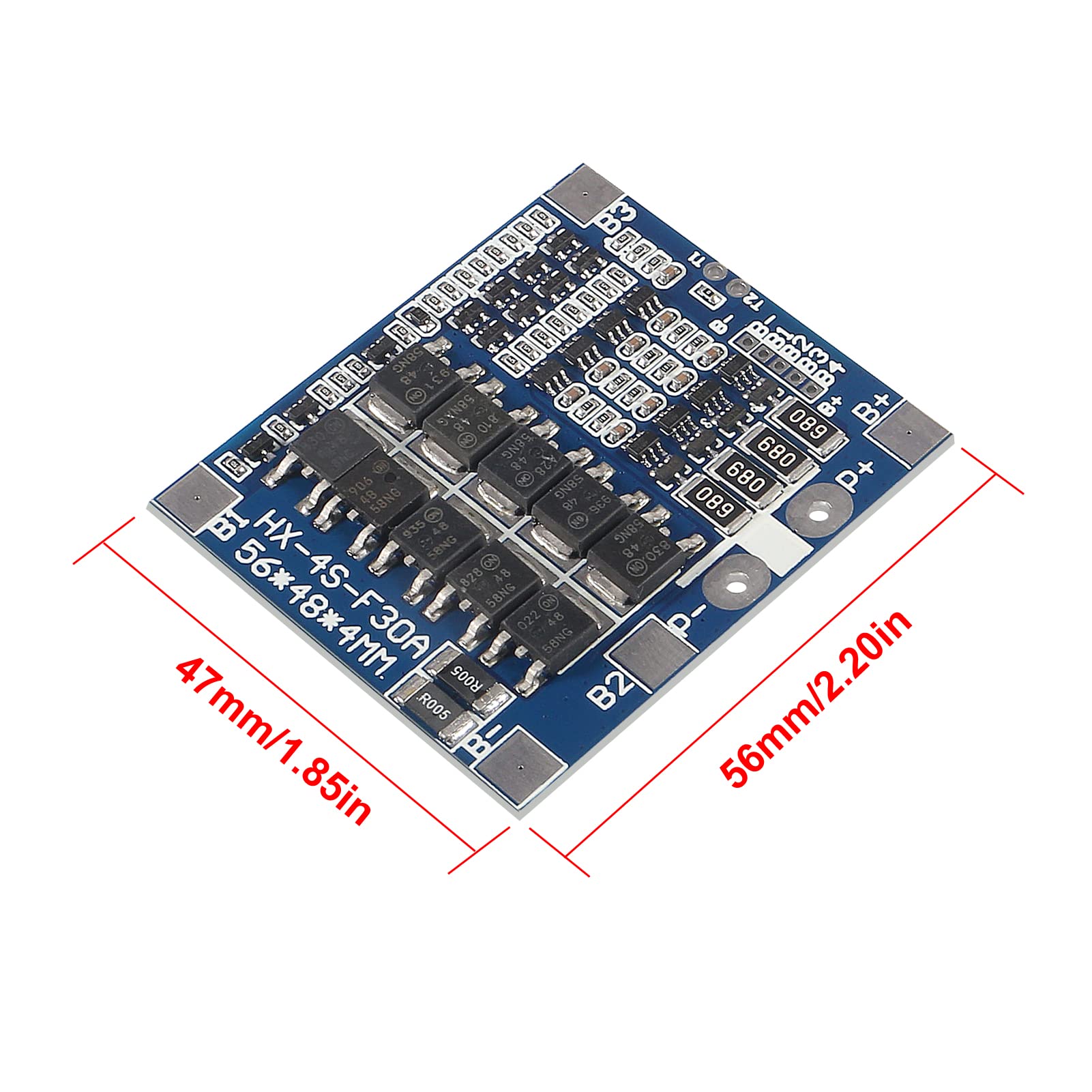 3Pcs 4S 30A 12.8V Bms Pcb 18650 Battery Protection Board Lifepo4 Life 4S Bms Balancing Charging Circuit Pcb Board