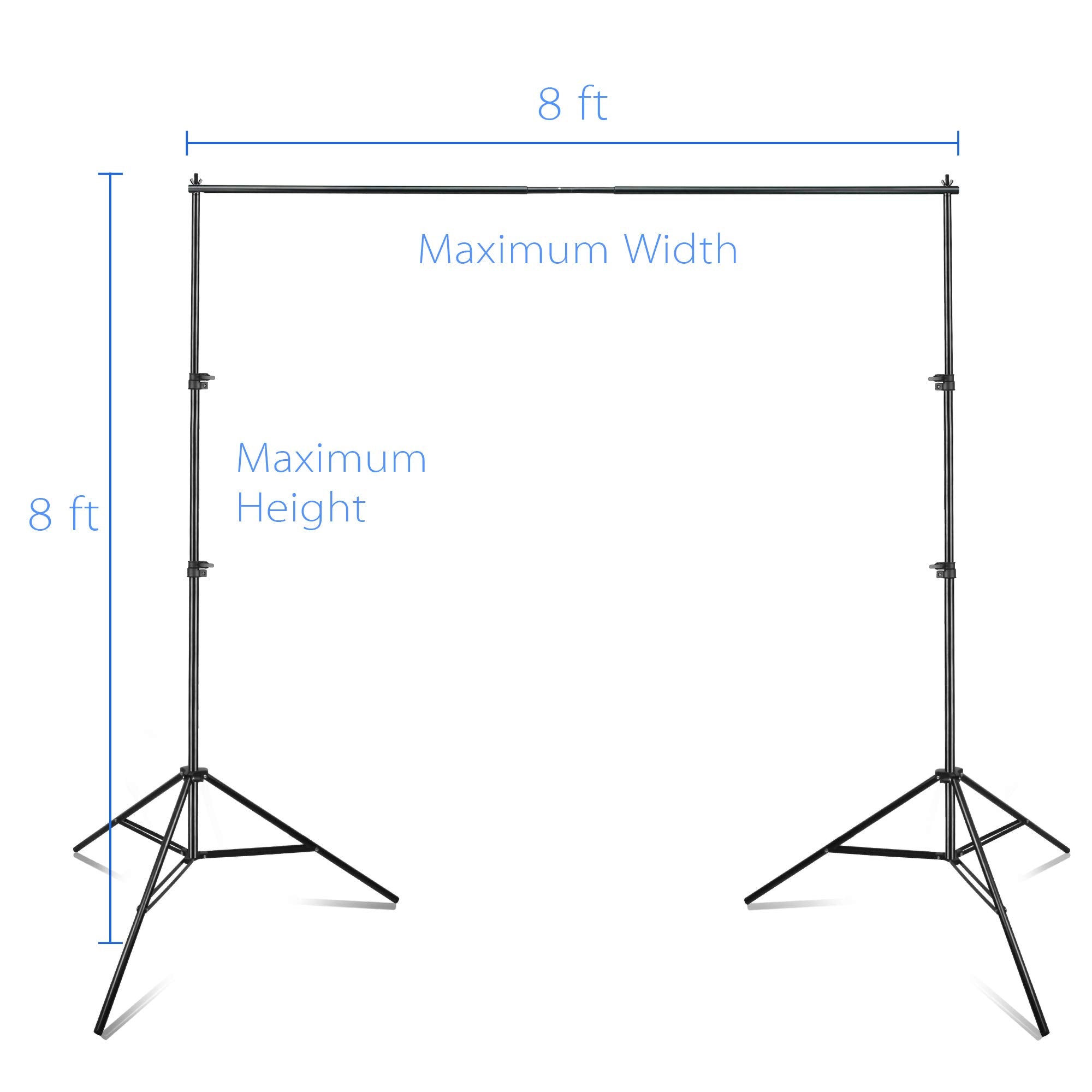 Emart Photography Backdrop Stand, 8 X 8 Ft Adjustable Photo Background Holder, Back Drop Banner Stand Support System Kit For Pho