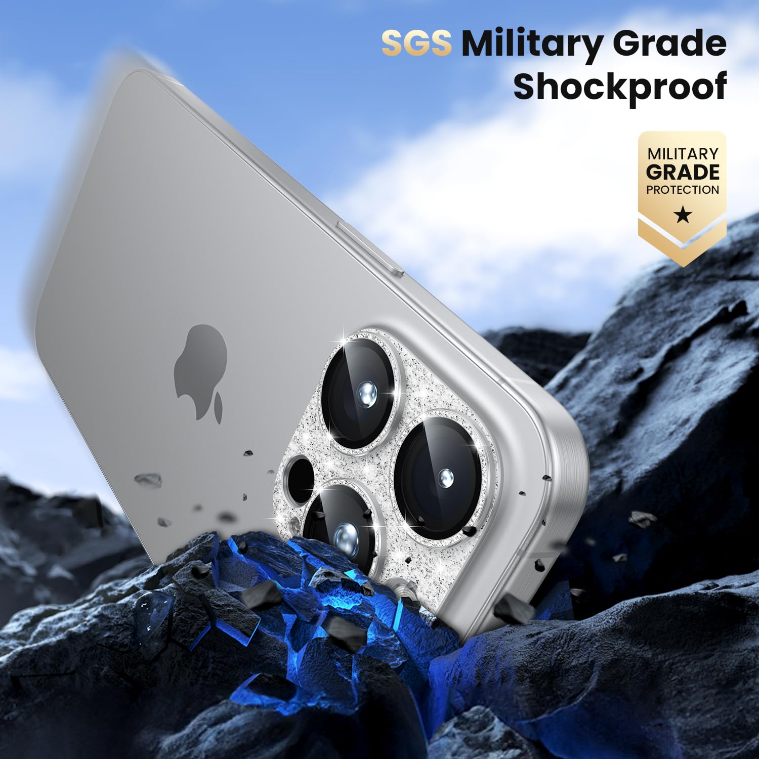 Wsken For Iphone 16 Pro/Iphone 16 Pro Max Camera Lens Protector, [Military Grade Shatterproof] [Strong Adsorption] Metal Aluminu