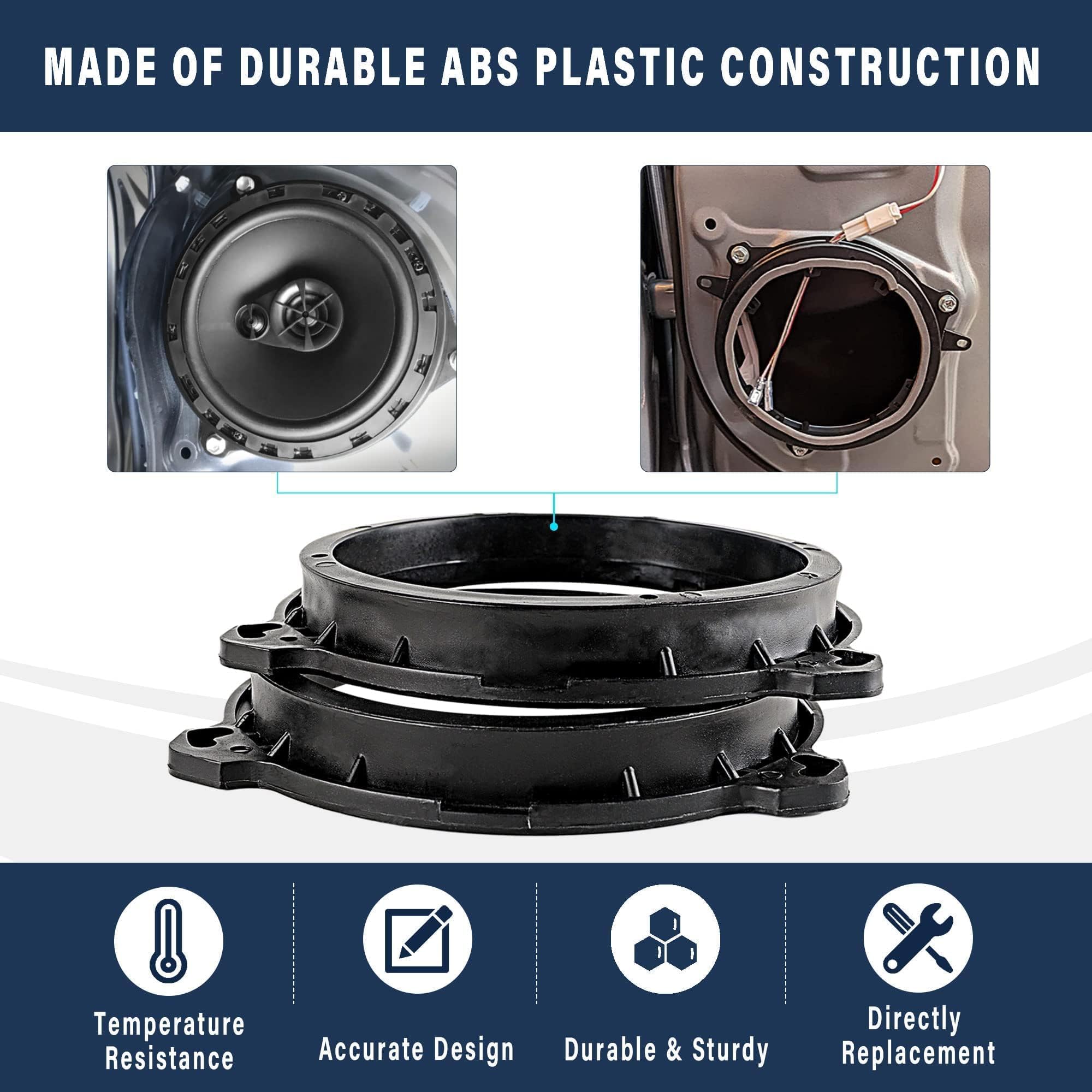 Nuith 6.5 Inch Door Speaker Adapter Bracket For Nissan Altima Frontier Nv Titan 2002 2019, Infiniti Fx35 G35 G37 Q45 2002 2013 M