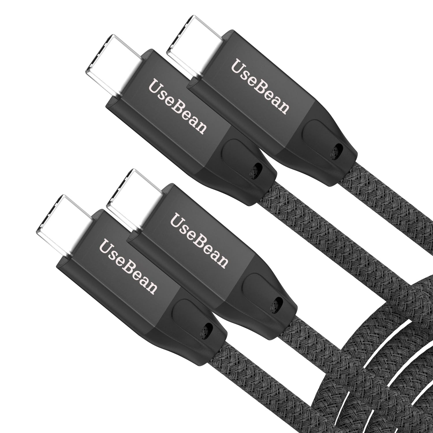 Usebean Usb C To Usb C Cable 15Ft 2Pack, Long Usb C 3.2 Gen 2X2 20Gbps Data Cable 4K Video 100W, Type C Pd Charger Fast Charging