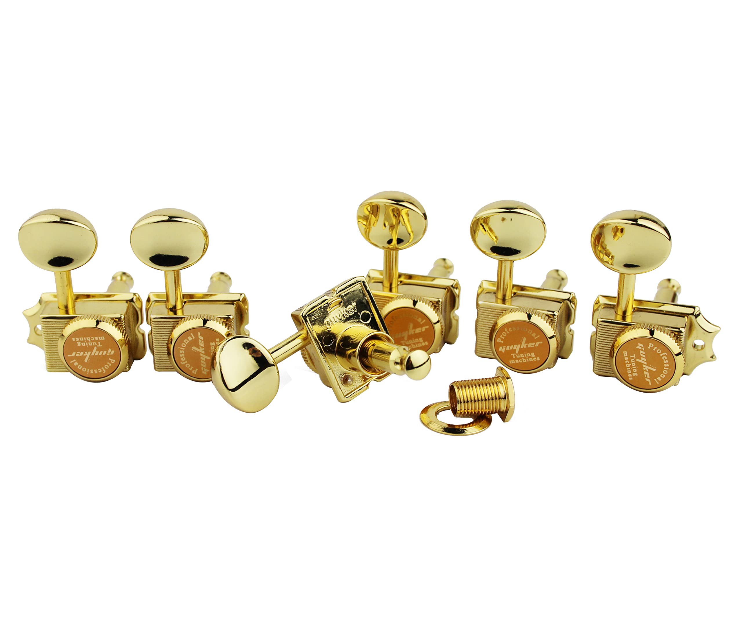 Guyker 6 In Line Vintage Guitar Lock String Tuners   Locking Tuning Key Pegs Machine Heads Replacement Parts For St Tl Style Ele