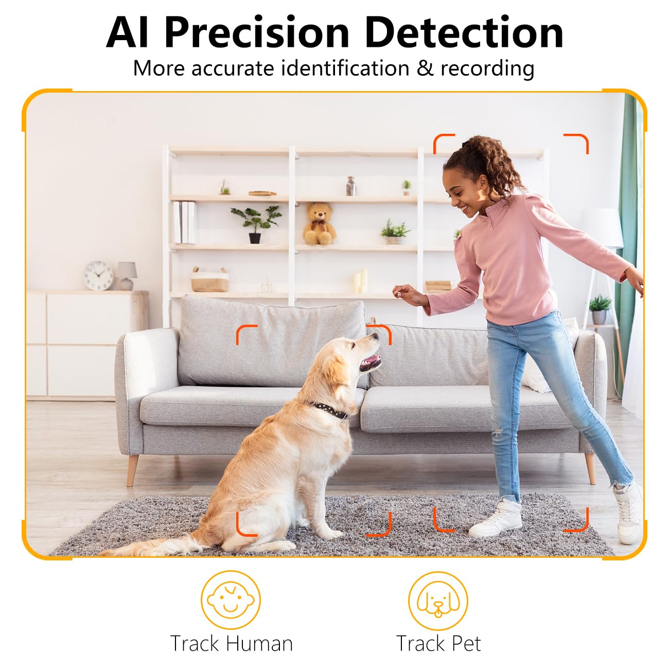 Indoor Security Camera 2K, 360 Degree Cameras For Home Security With Night Vision, Baby/Dog Monitor With Auto Tracking, Human/Pe